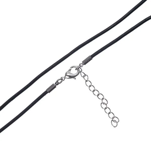 Necklace Leather Cord 18" Black 1/pk
