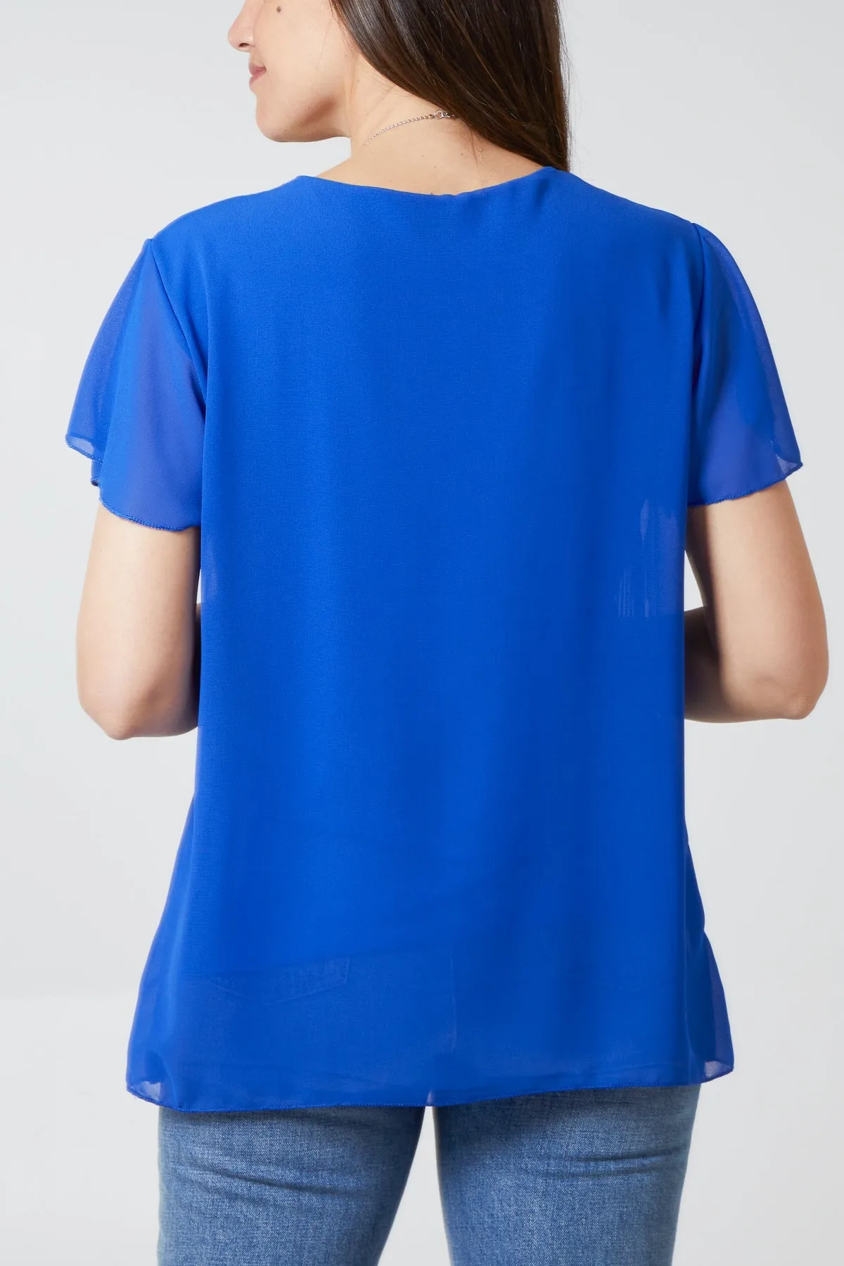 Necklace Pleated Top