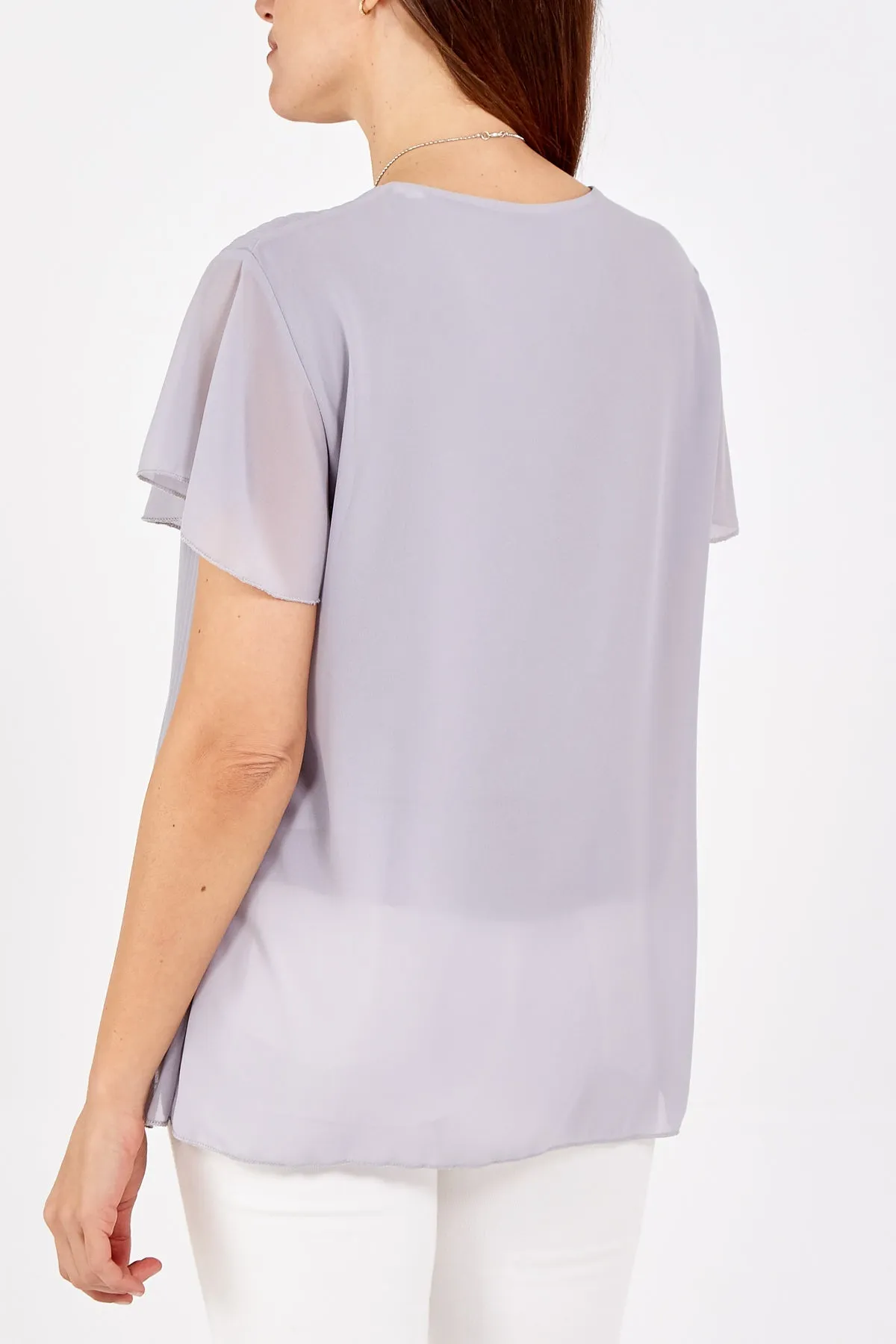 Necklace Pleated Top