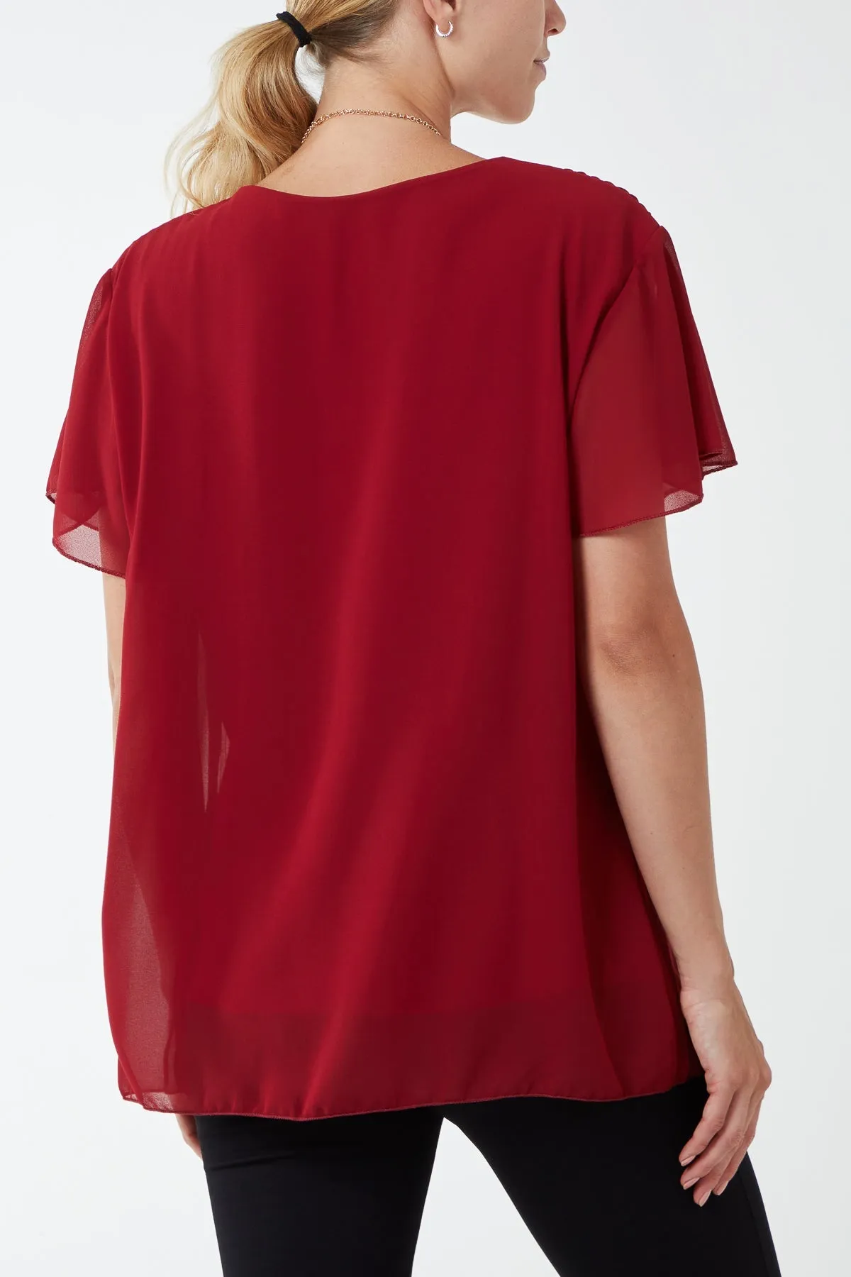 Necklace Pleated Top