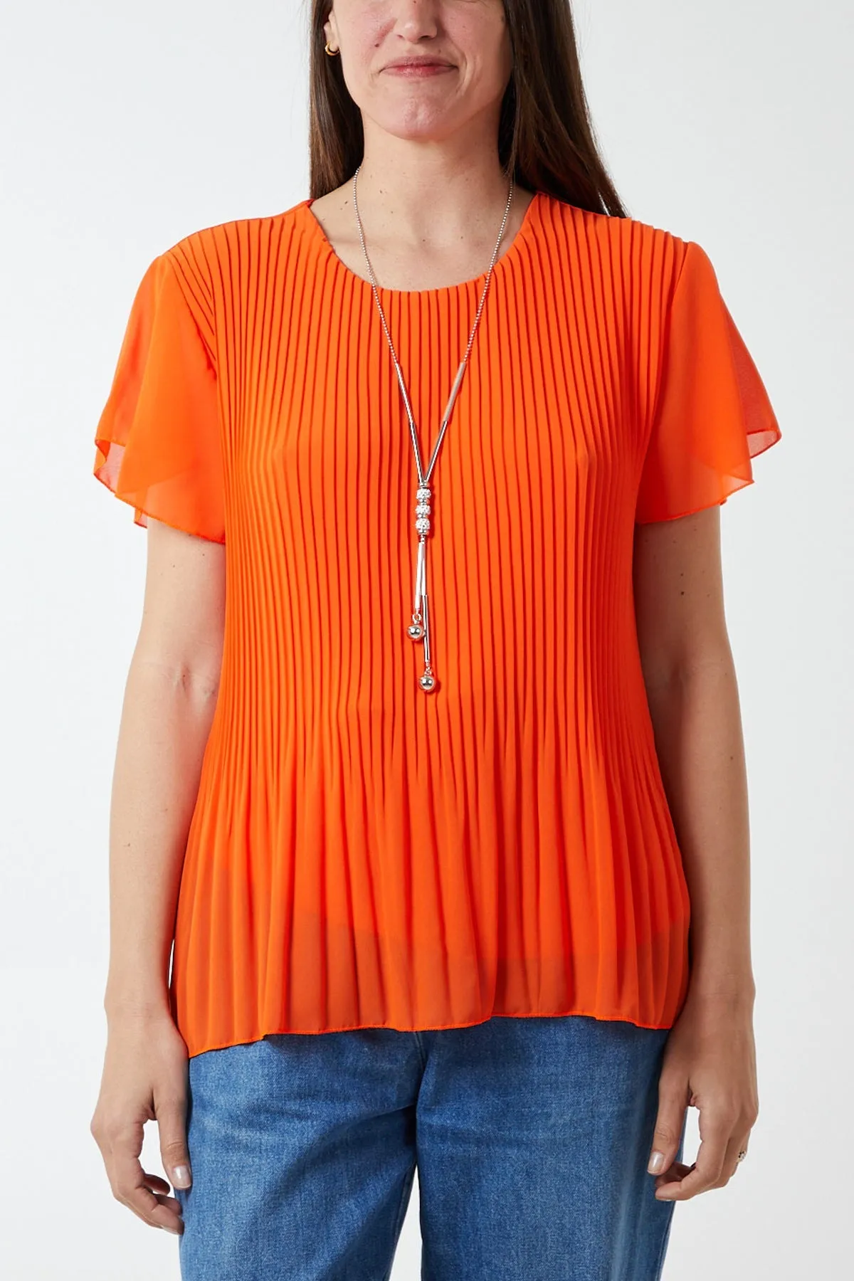 Necklace Pleated Top