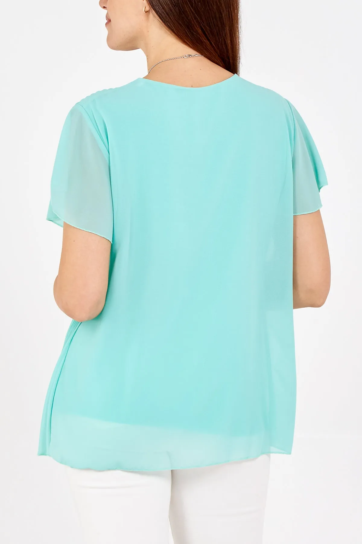 Necklace Pleated Top