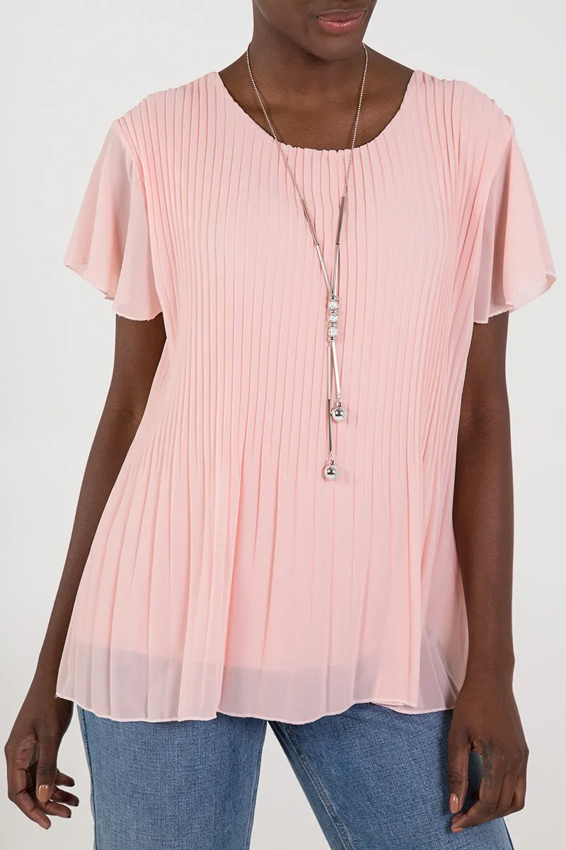 Necklace Pleated Top
