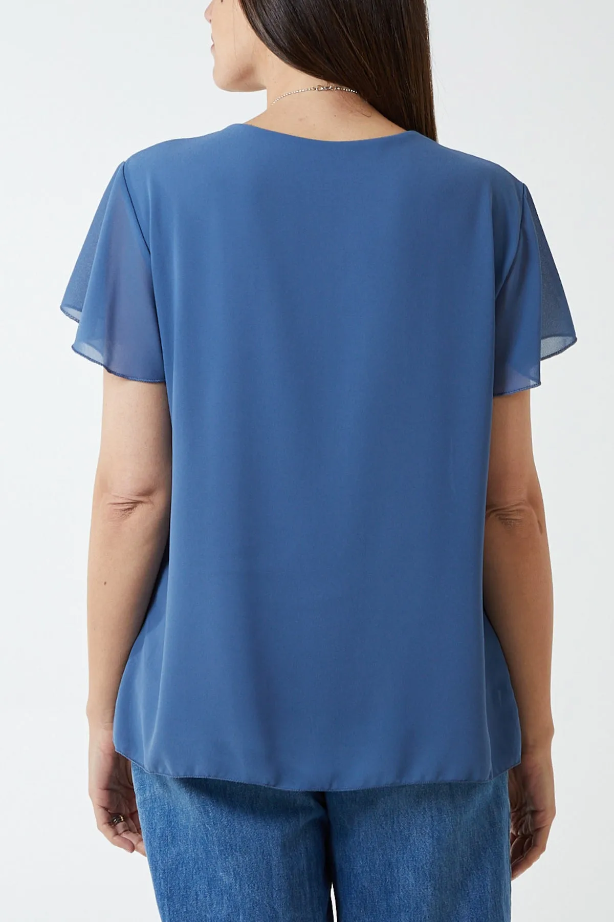 Necklace Pleated Top