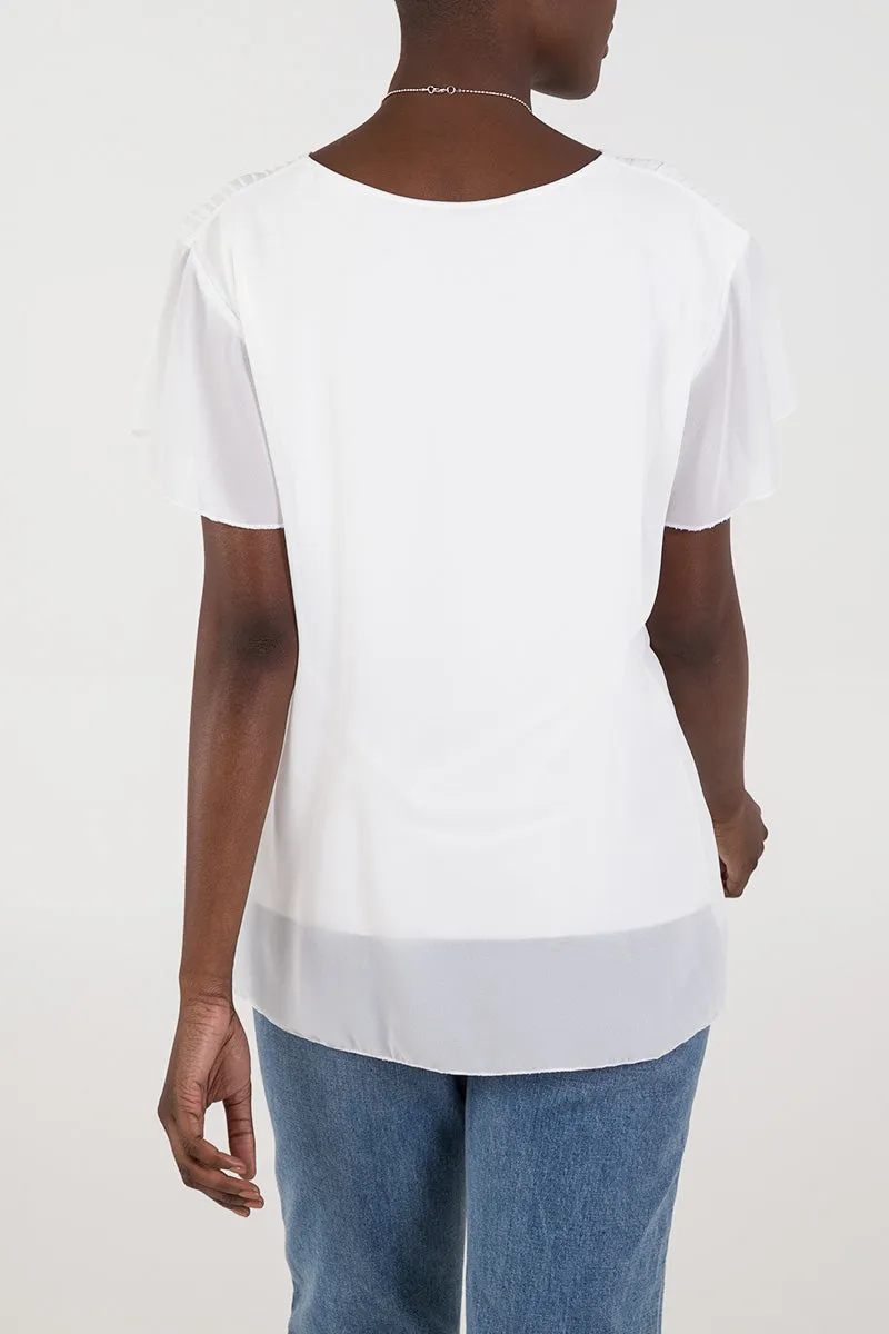 Necklace Pleated Top