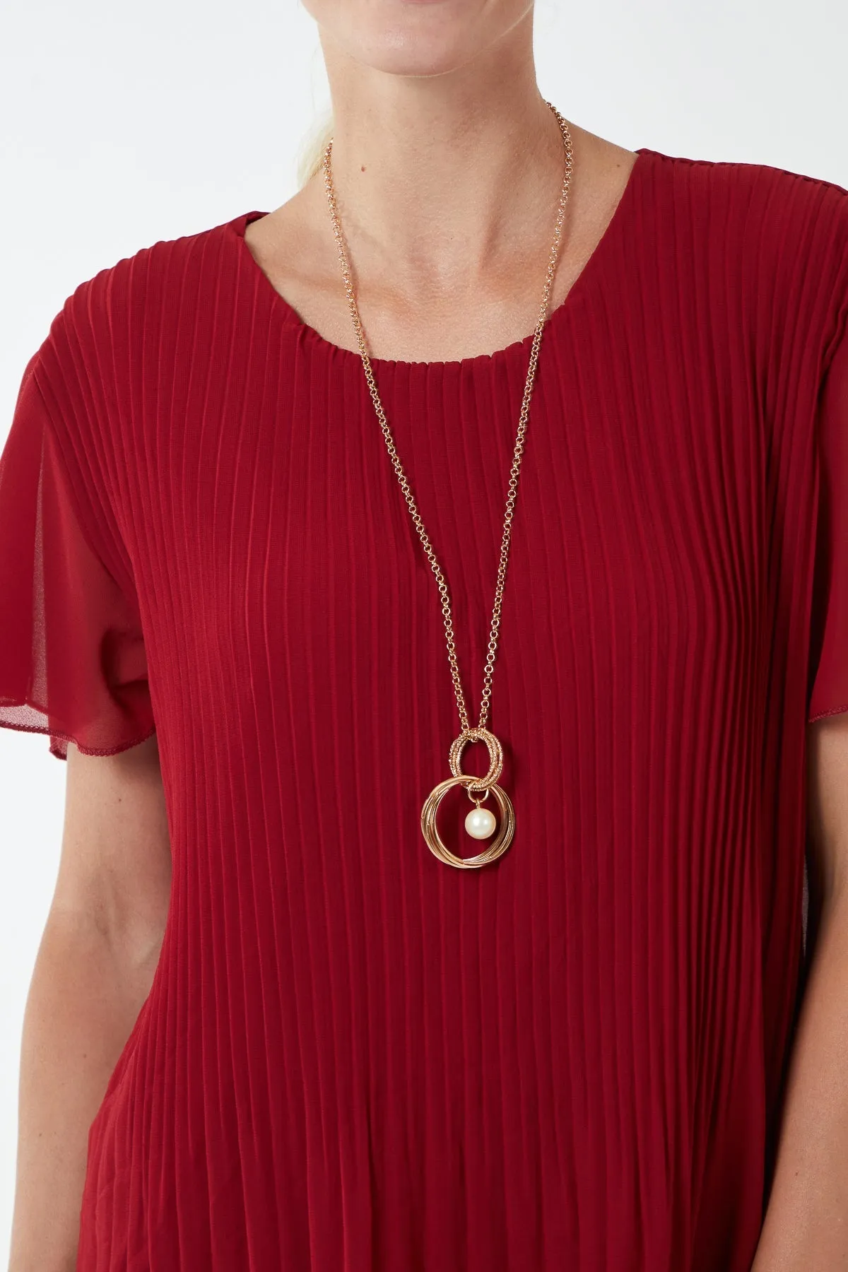 Necklace Pleated Top