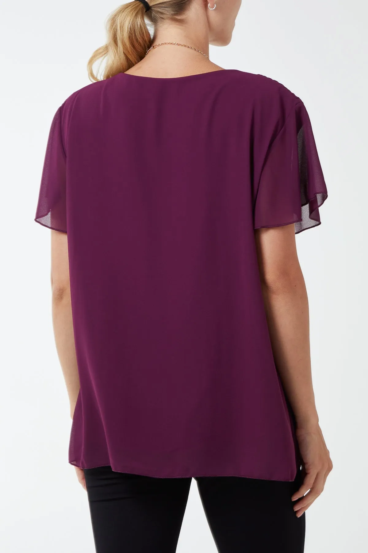 Necklace Pleated Top