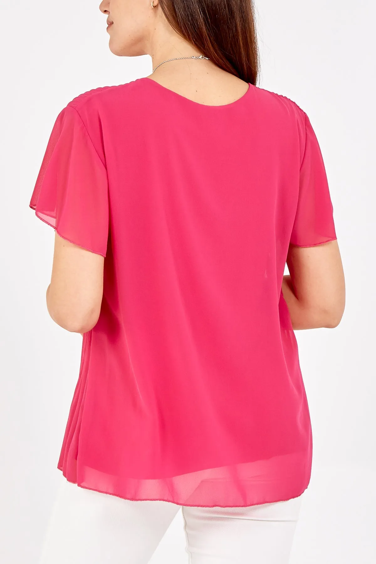 Necklace Pleated Top