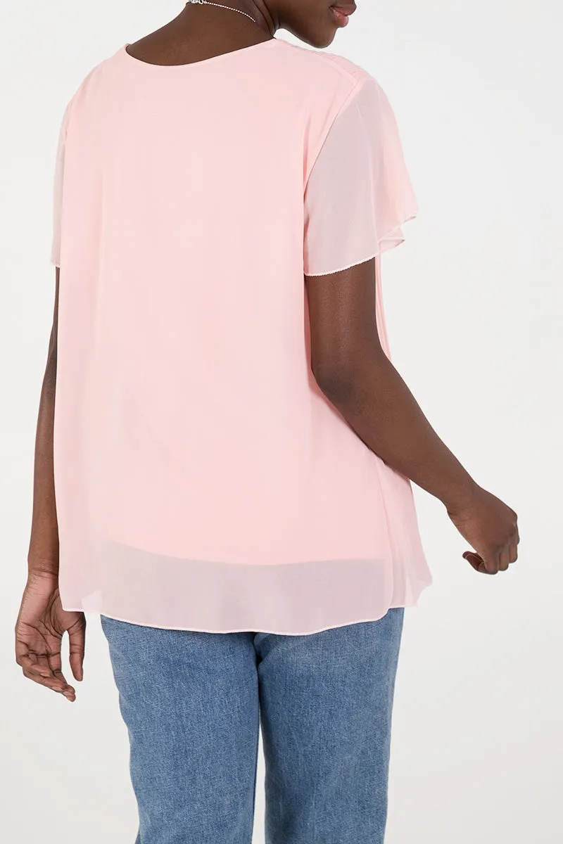 Necklace Pleated Top