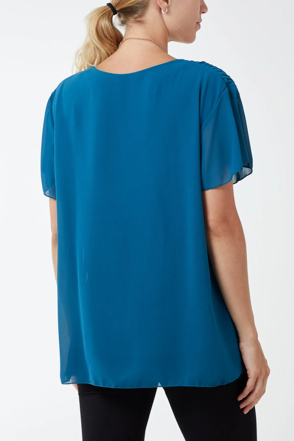 Necklace Pleated Top