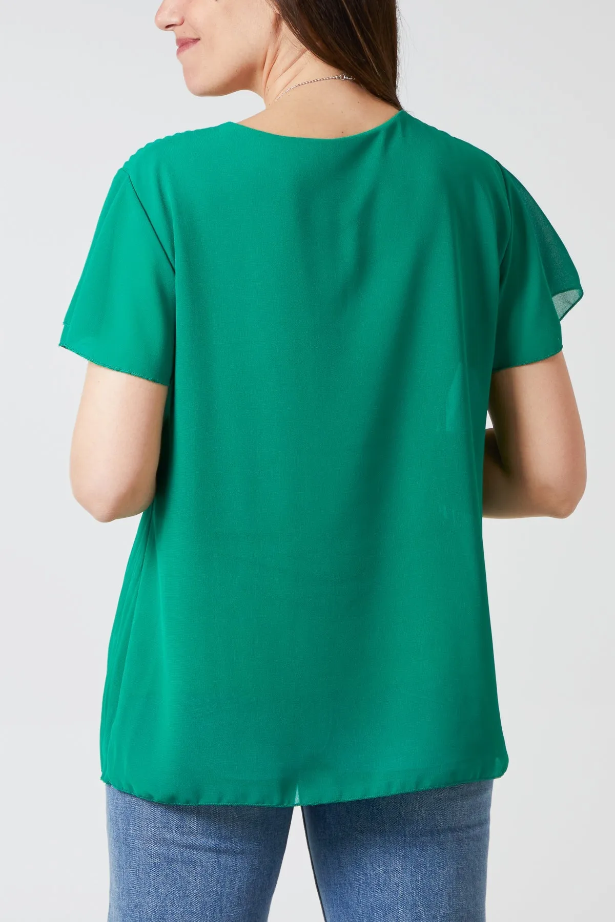 Necklace Pleated Top