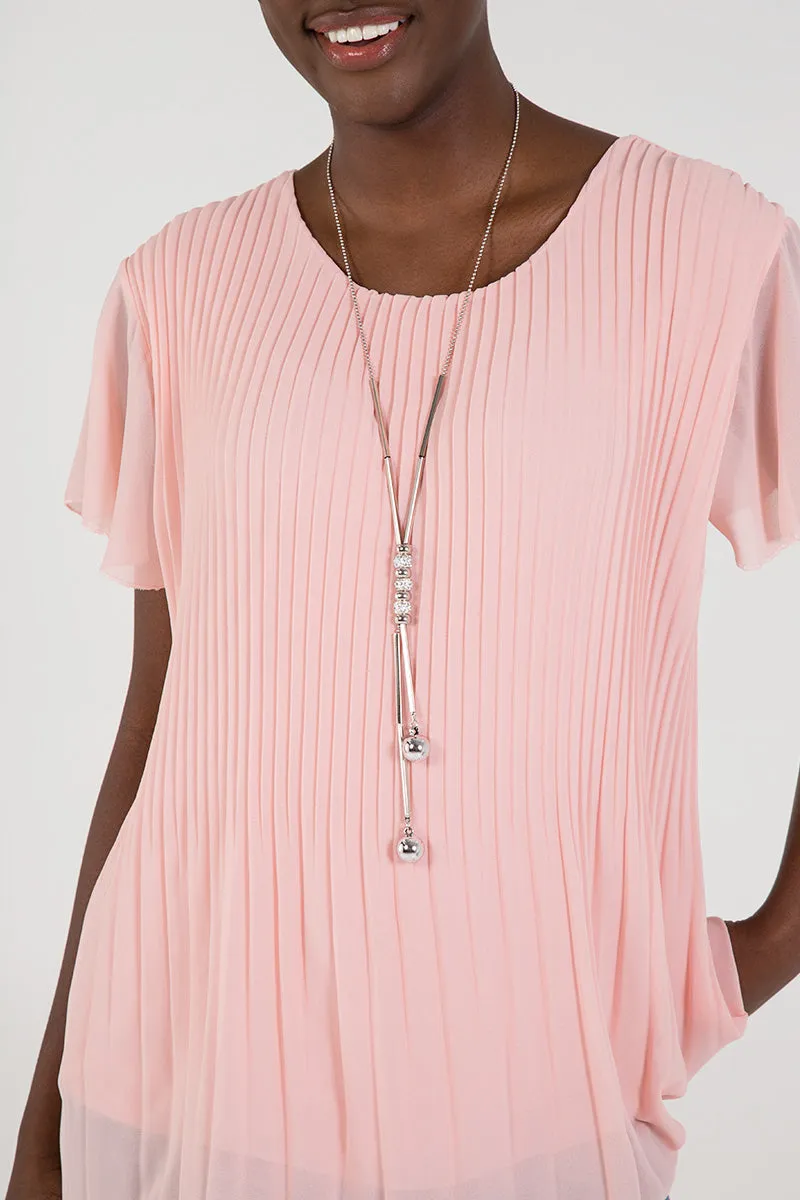 Necklace Pleated Top