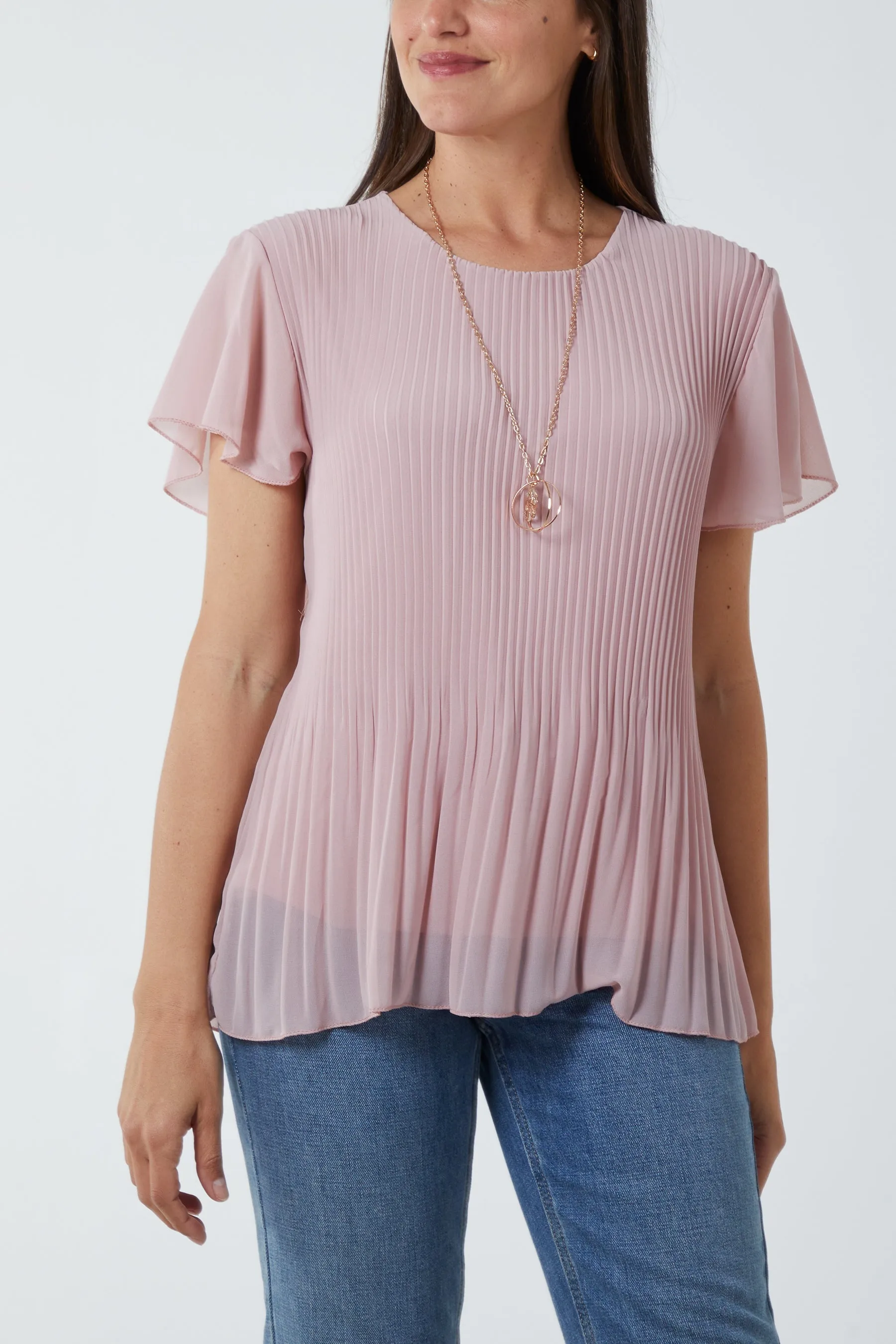Necklace Pleated Top