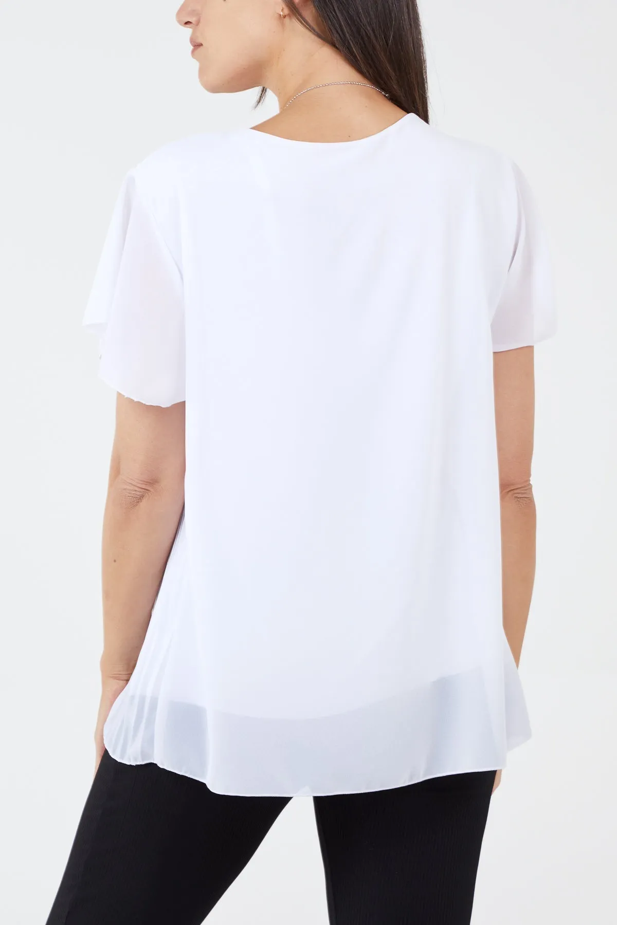 Necklace Pleated Top
