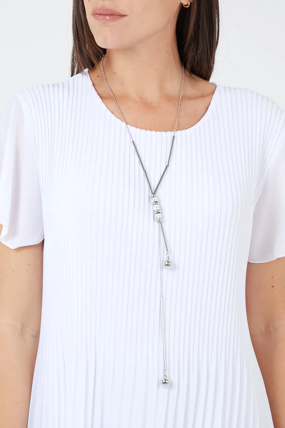Necklace Pleated Top