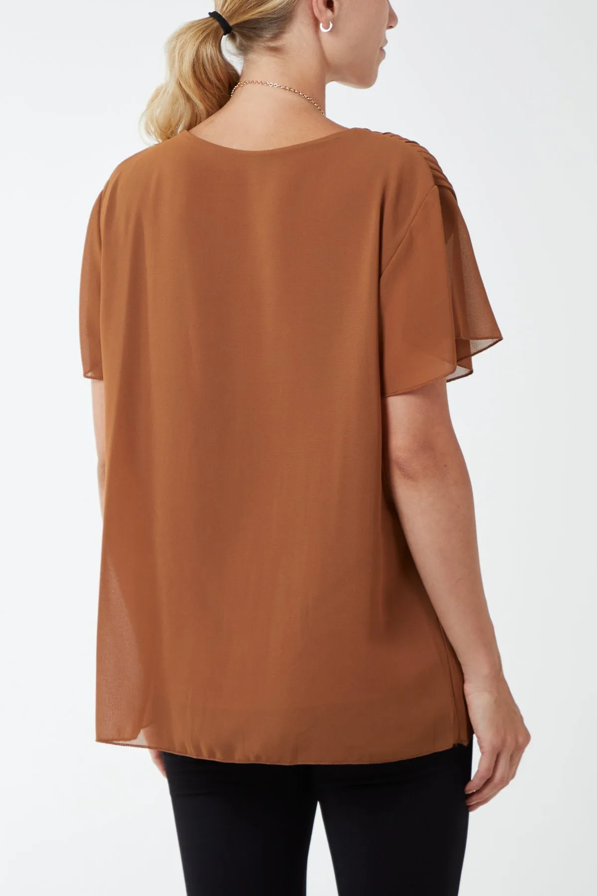 Necklace Pleated Top