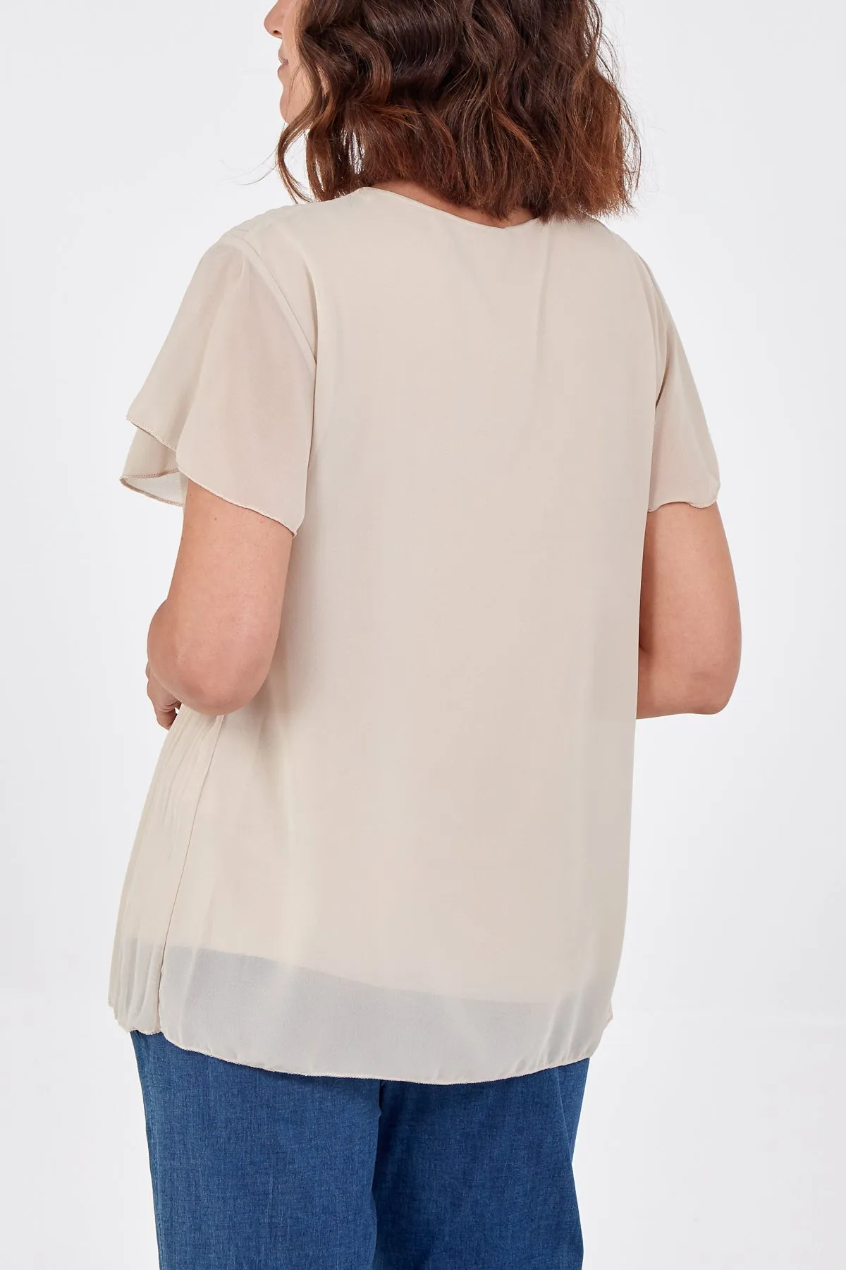 Necklace Pleated Top