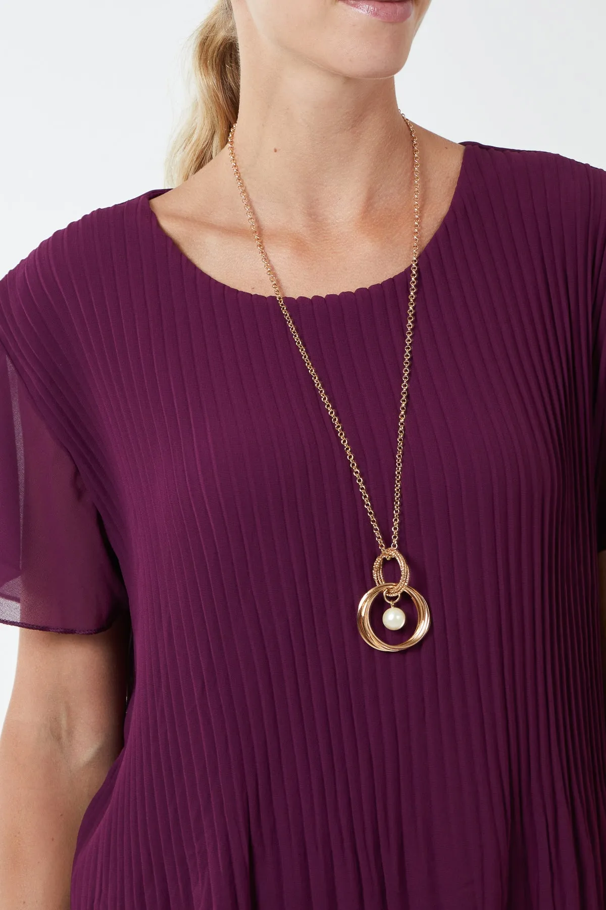 Necklace Pleated Top