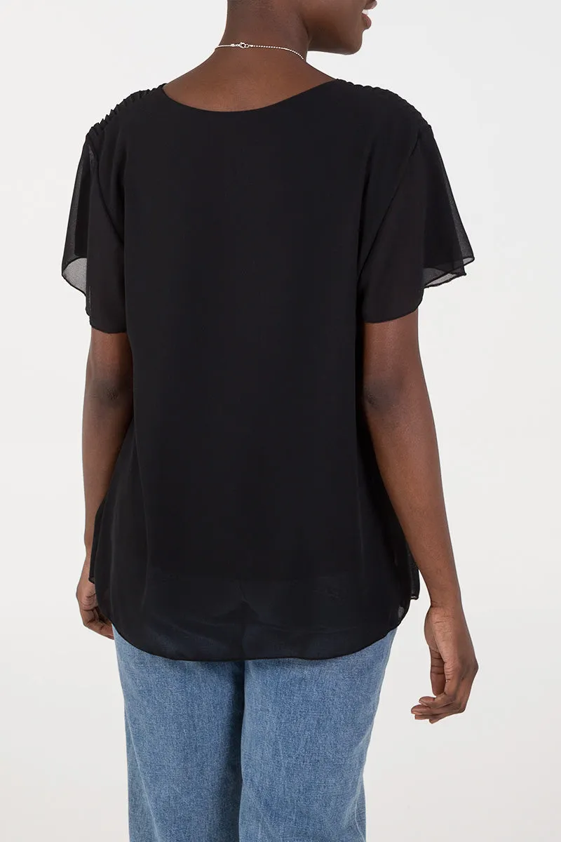 Necklace Pleated Top