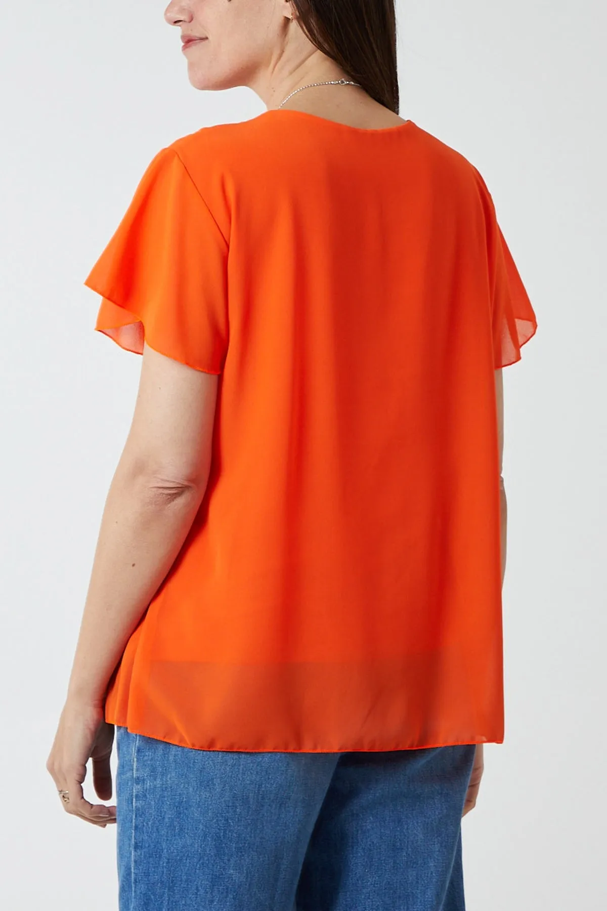 Necklace Pleated Top