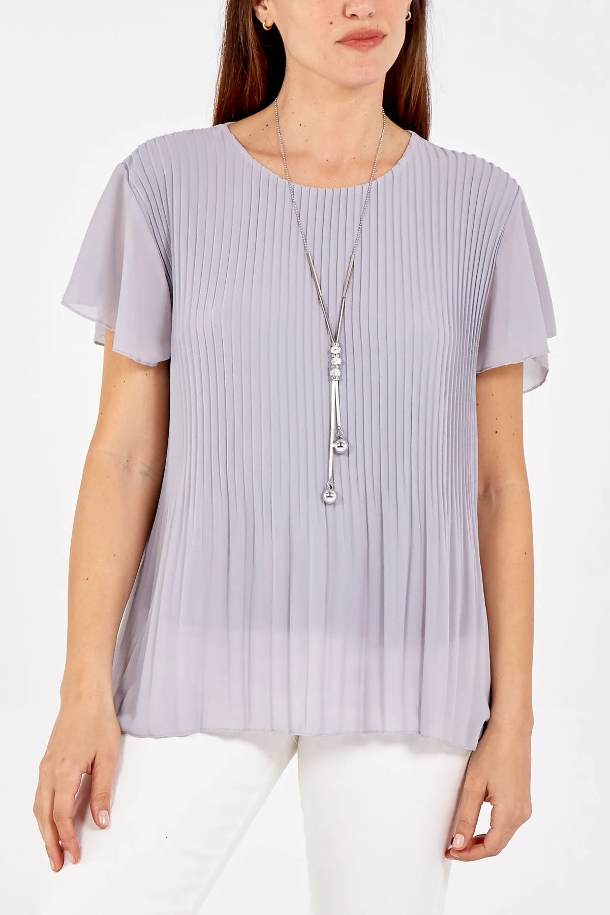 Necklace Pleated Top