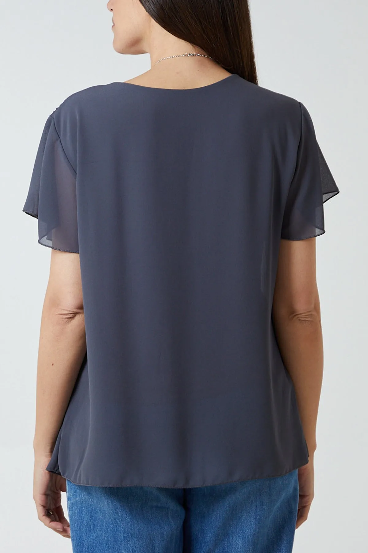 Necklace Pleated Top