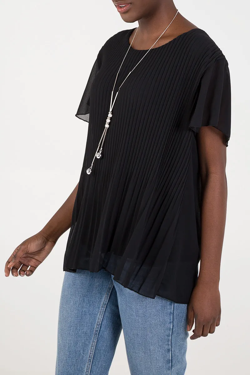 Necklace Pleated Top