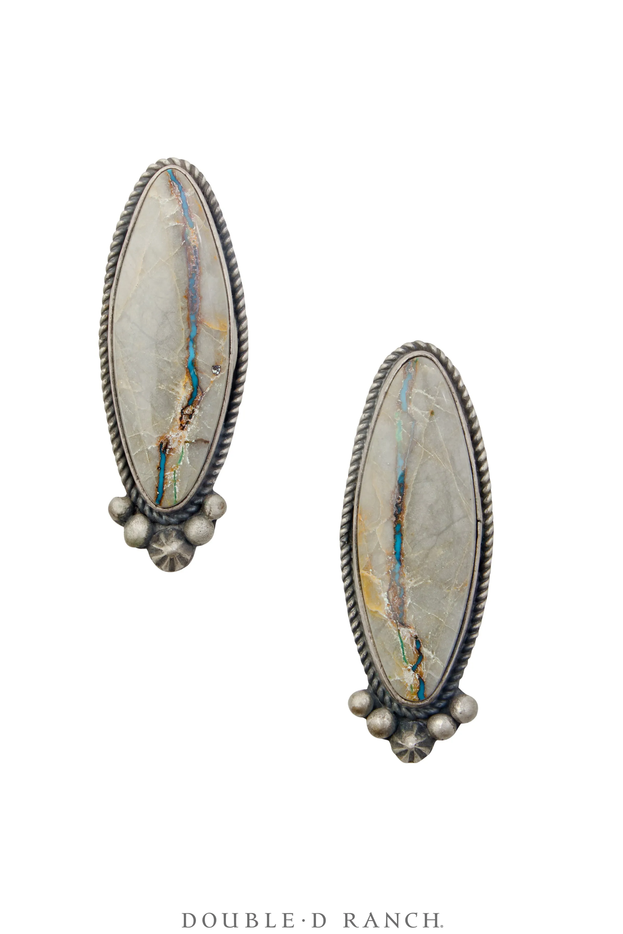 Necklace, Squash Blossom, Turquoise, Boulder Ribbon Mine, Matching Earrings, Contemporary, 3525