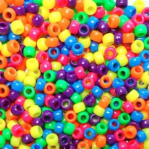 Neon Pony Beads (1,000 Pack)