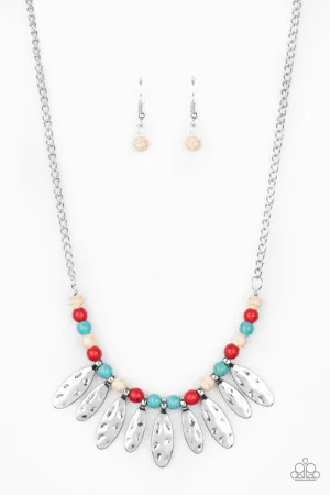 Neutral TERRA-tory Multi Paparazzi Necklace