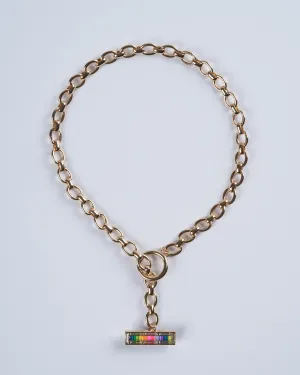 nevis toggle necklace - gold/brightside
