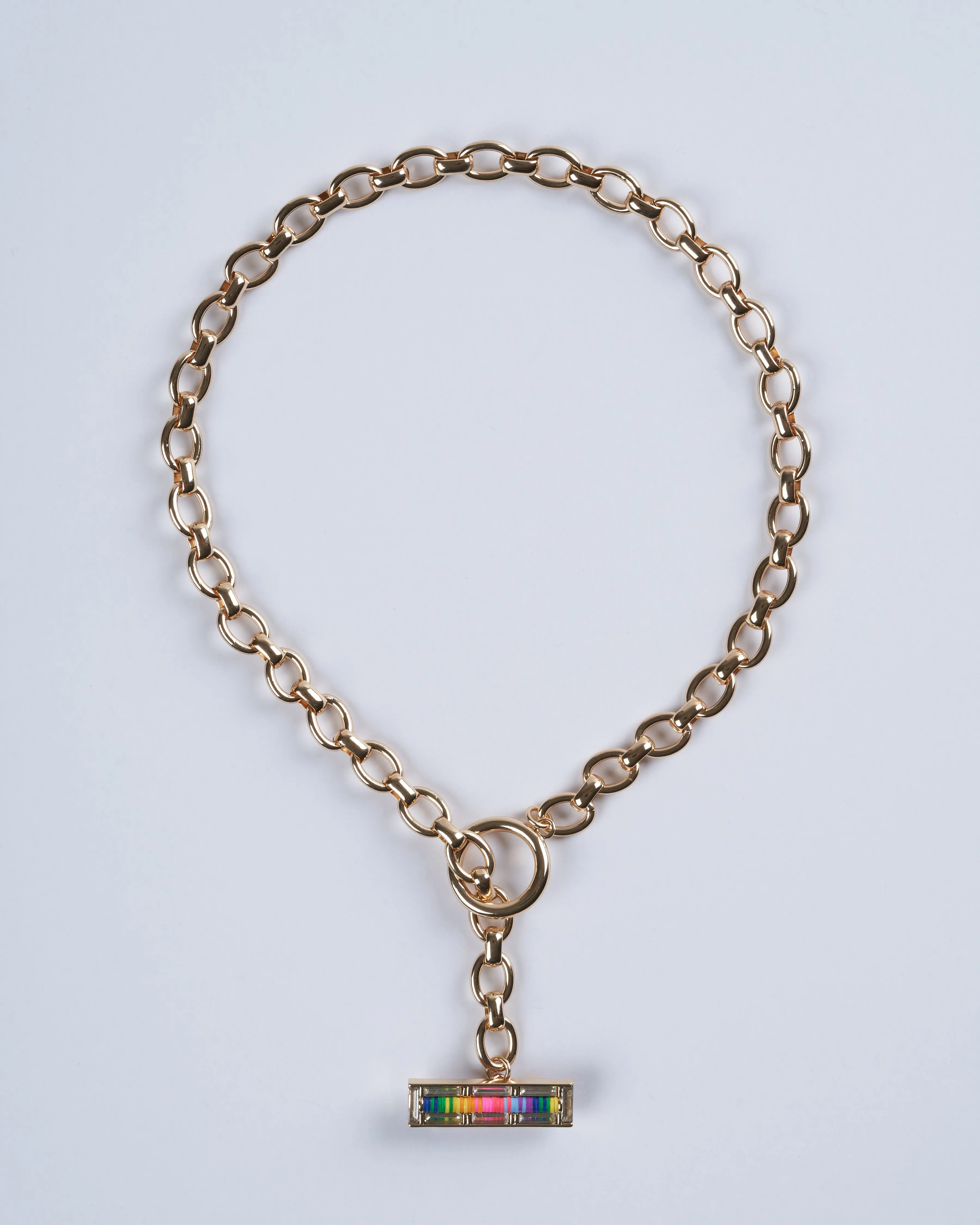 nevis toggle necklace - gold/brightside