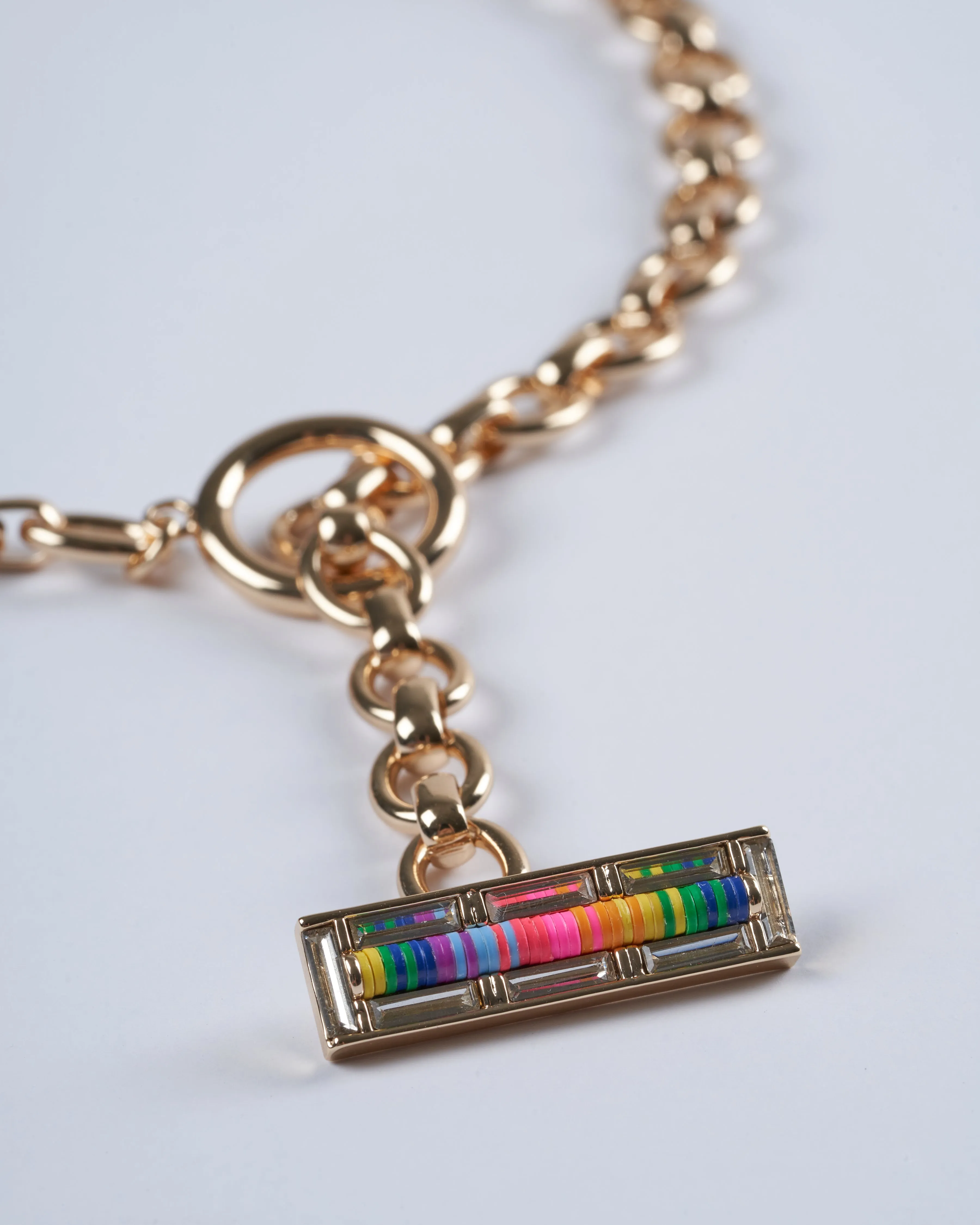 nevis toggle necklace - gold/brightside