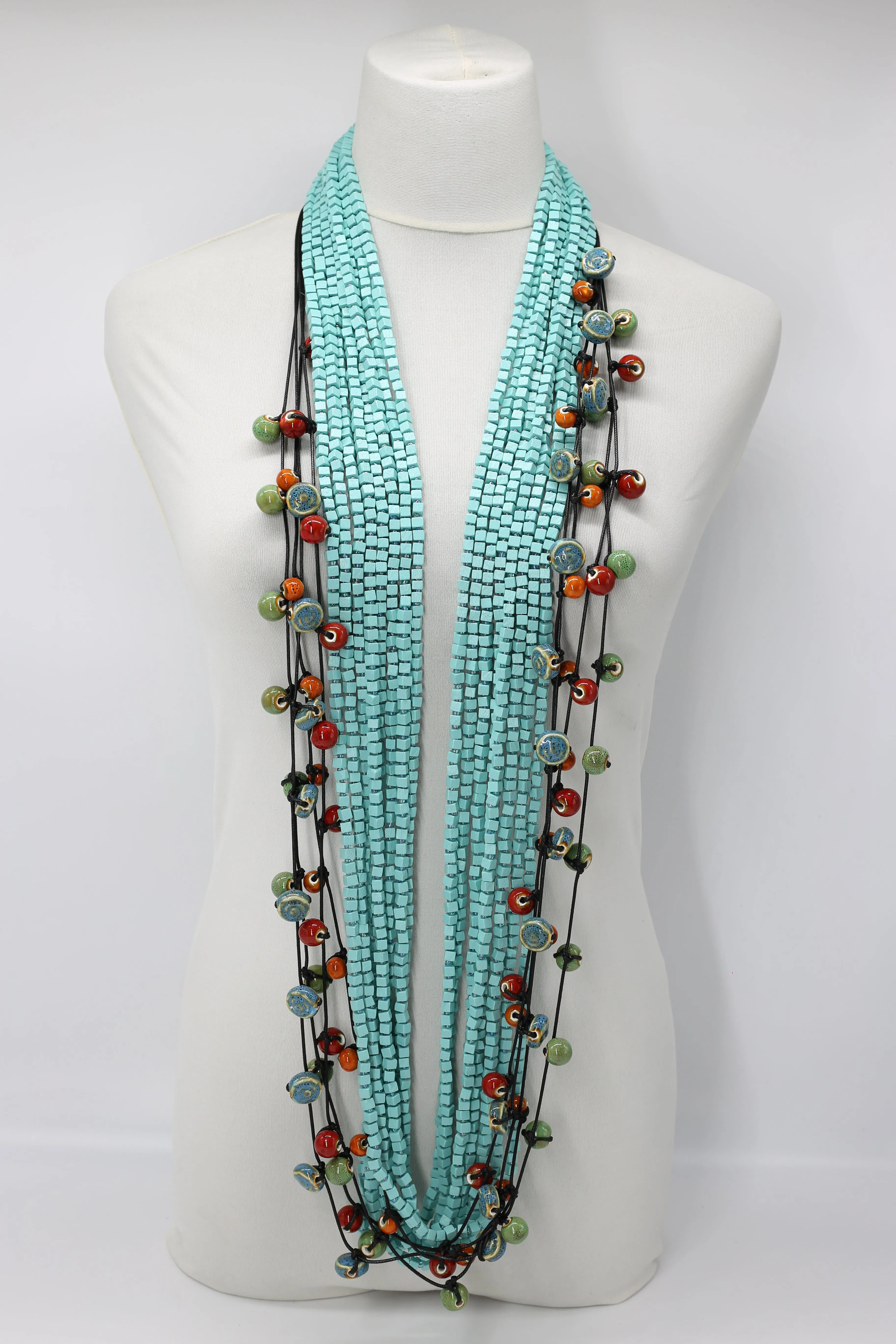 Next Pashmina & Ceramic Beads Necklaces Set