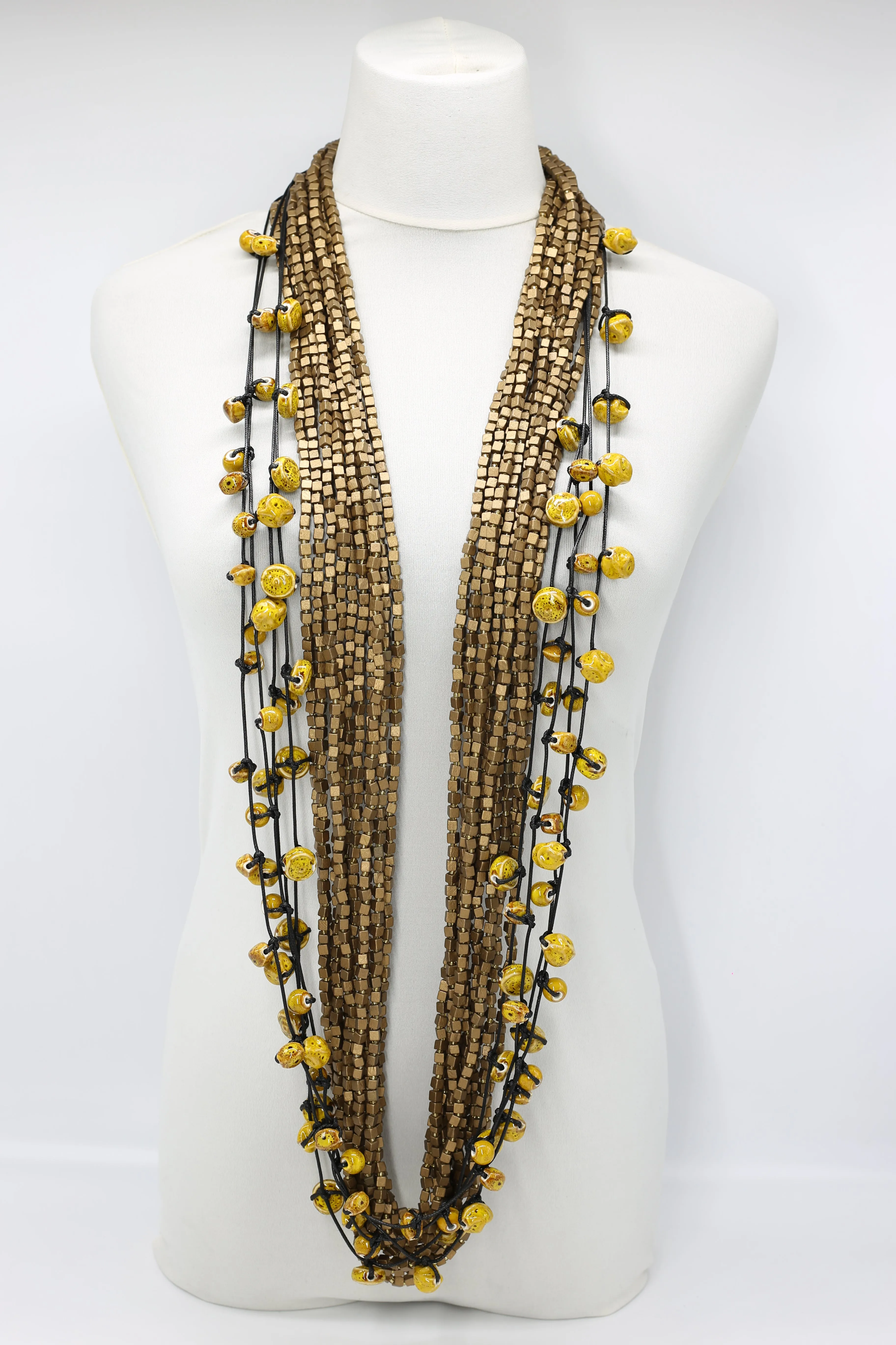 Next Pashmina & Ceramic Beads Necklaces Set