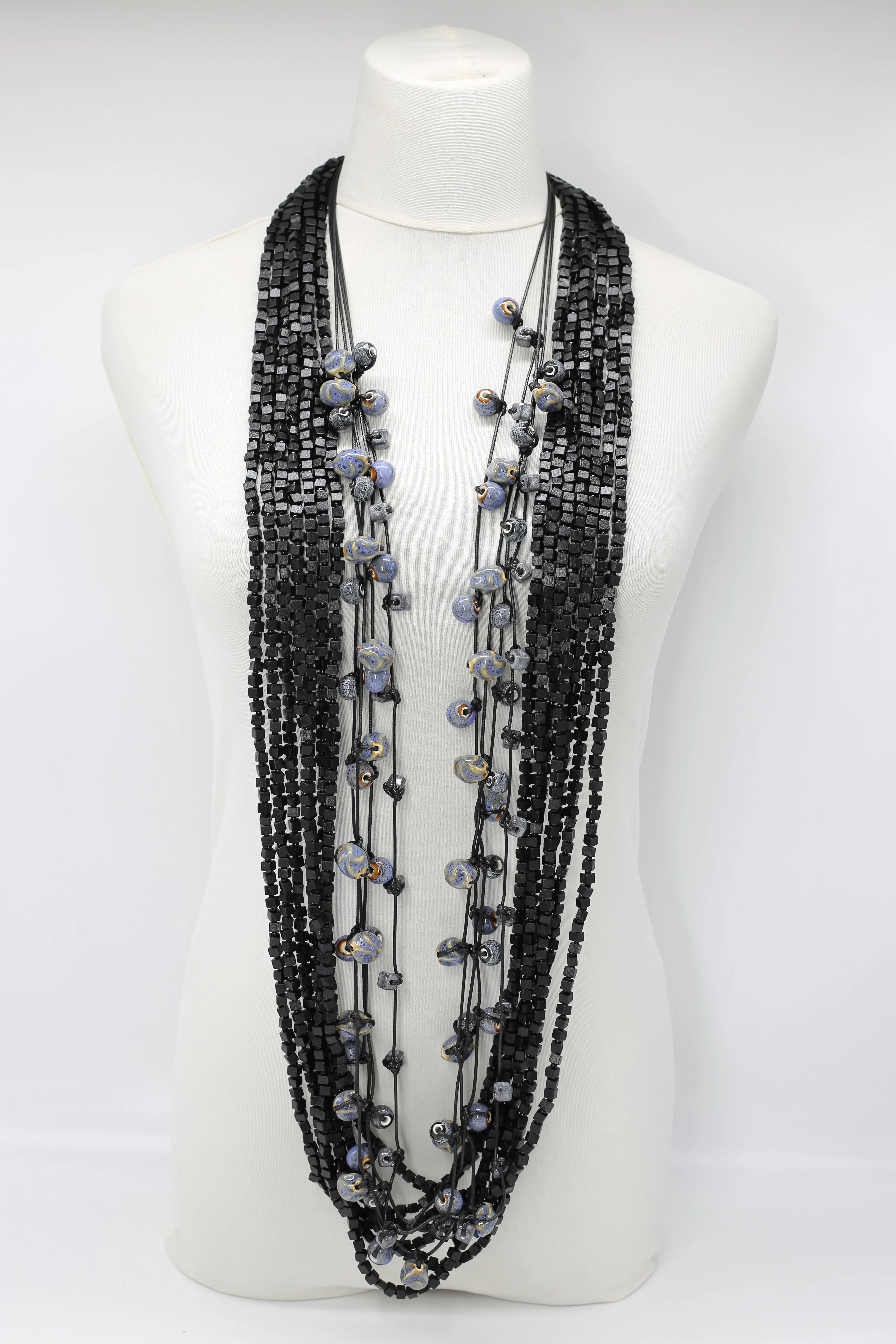 Next Pashmina & Ceramic Beads Necklaces Set
