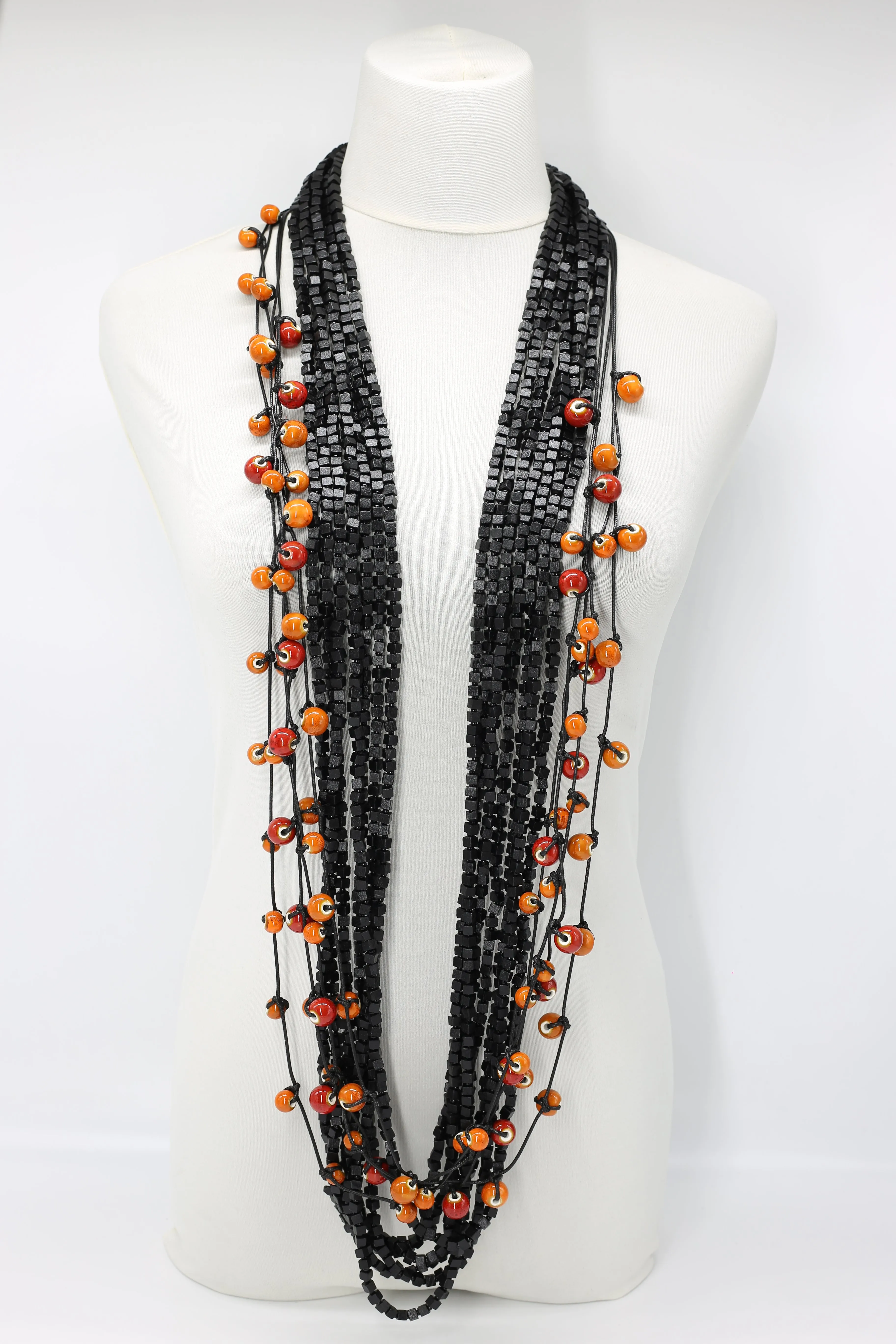 Next Pashmina & Ceramic Beads Necklaces Set