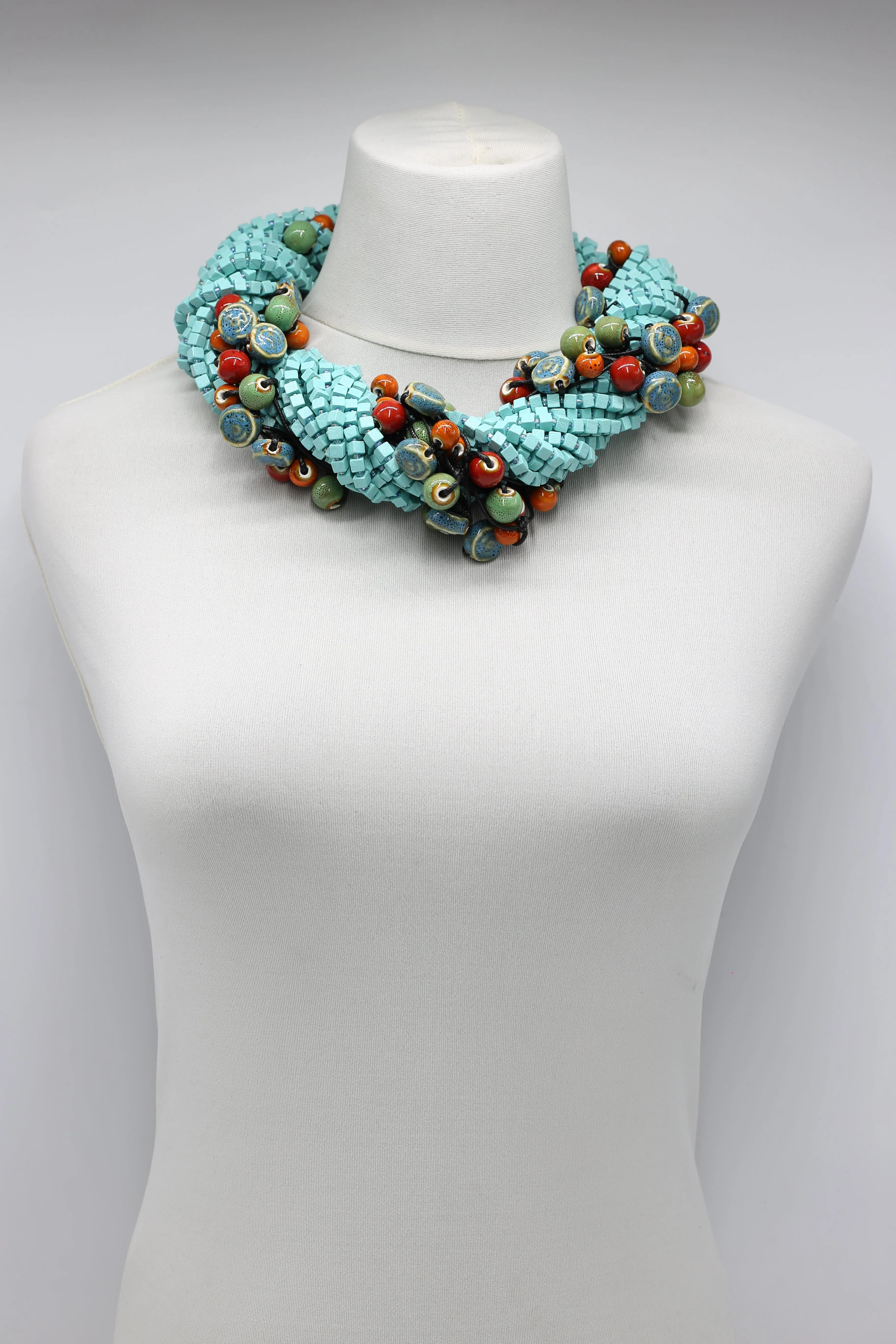 Next Pashmina & Ceramic Beads Necklaces Set