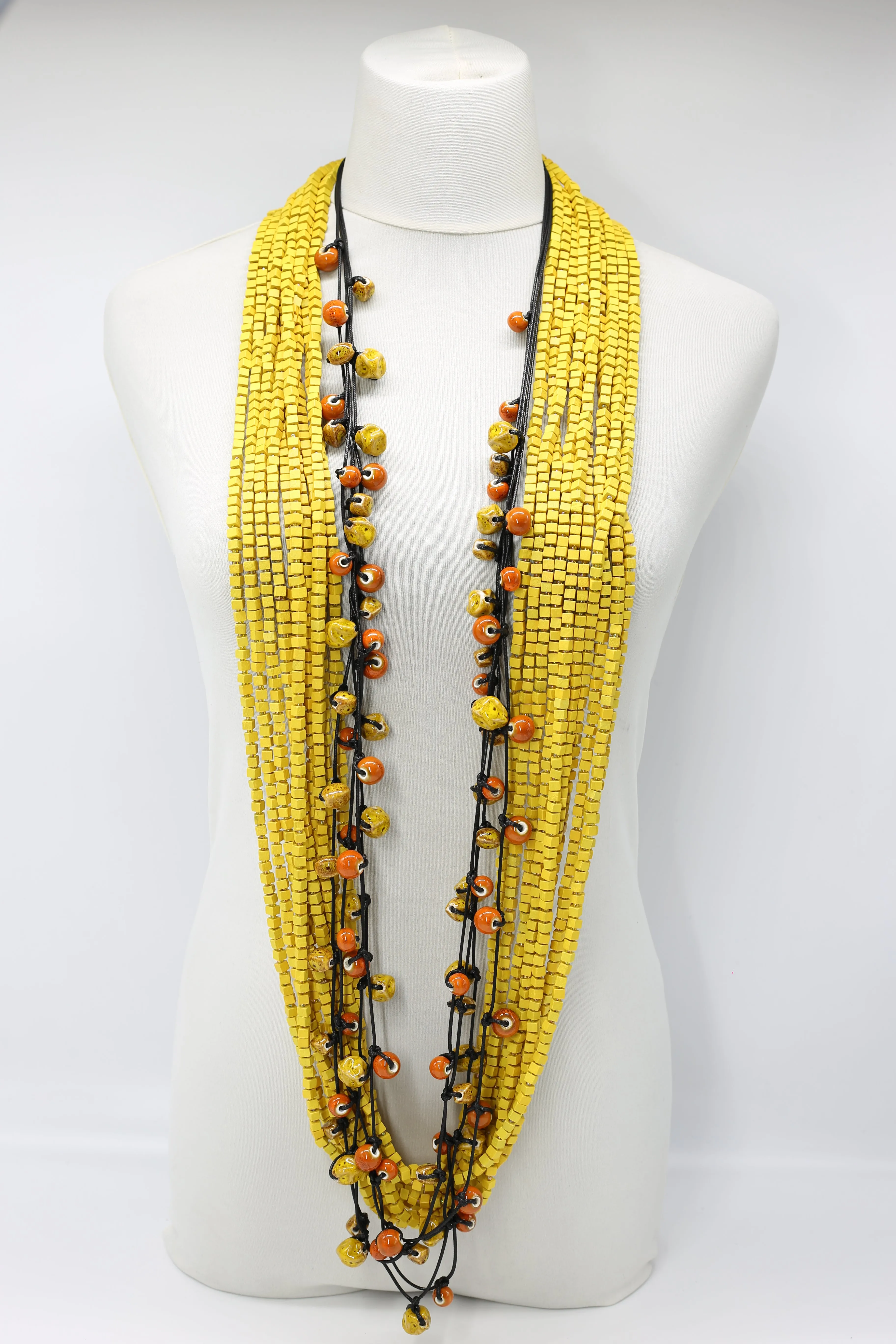 Next Pashmina & Ceramic Beads Necklaces Set