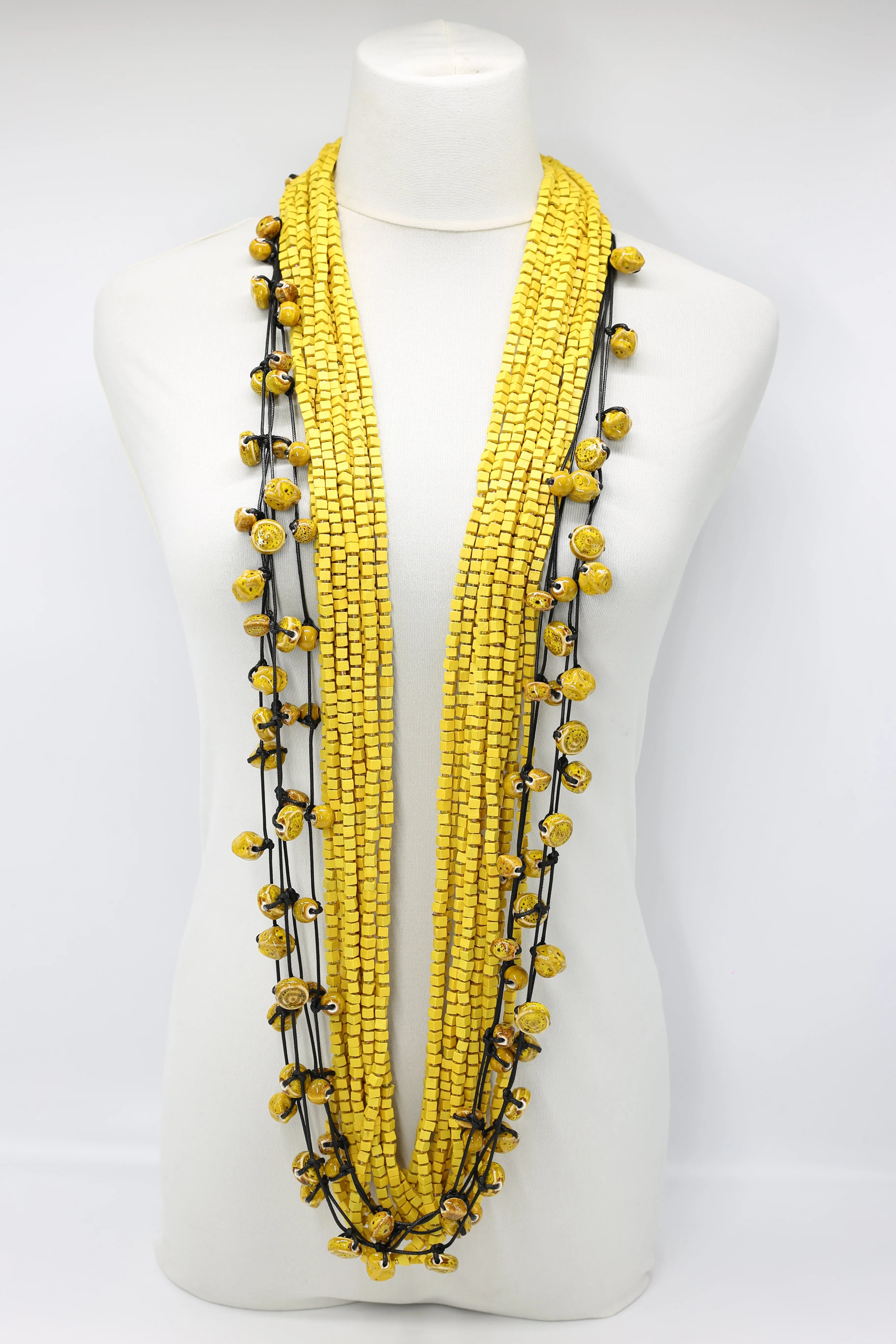 Next Pashmina & Ceramic Beads Necklaces Set