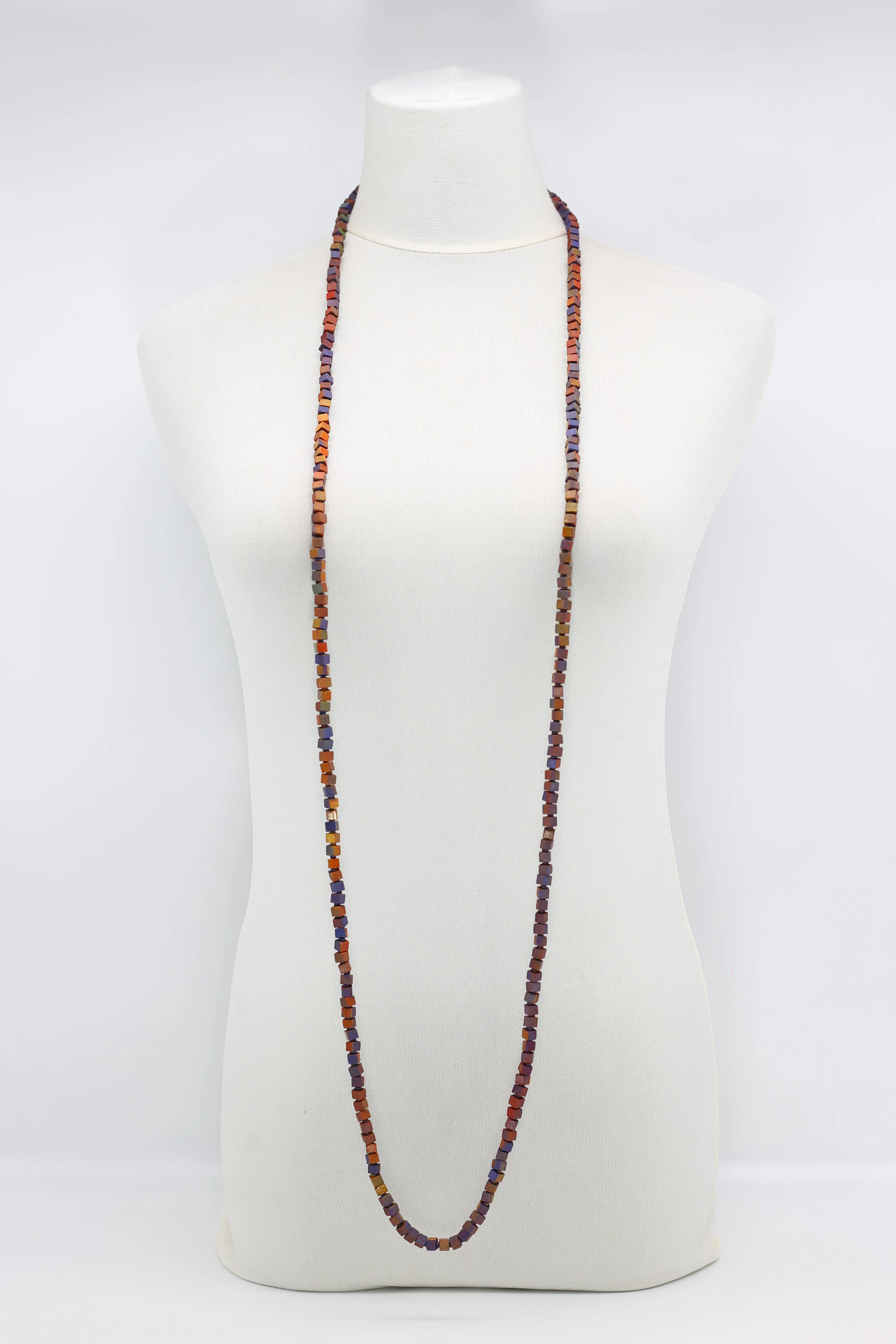 Next Pashmina Necklace Wooden Beads - Hand-painted - Gaudi