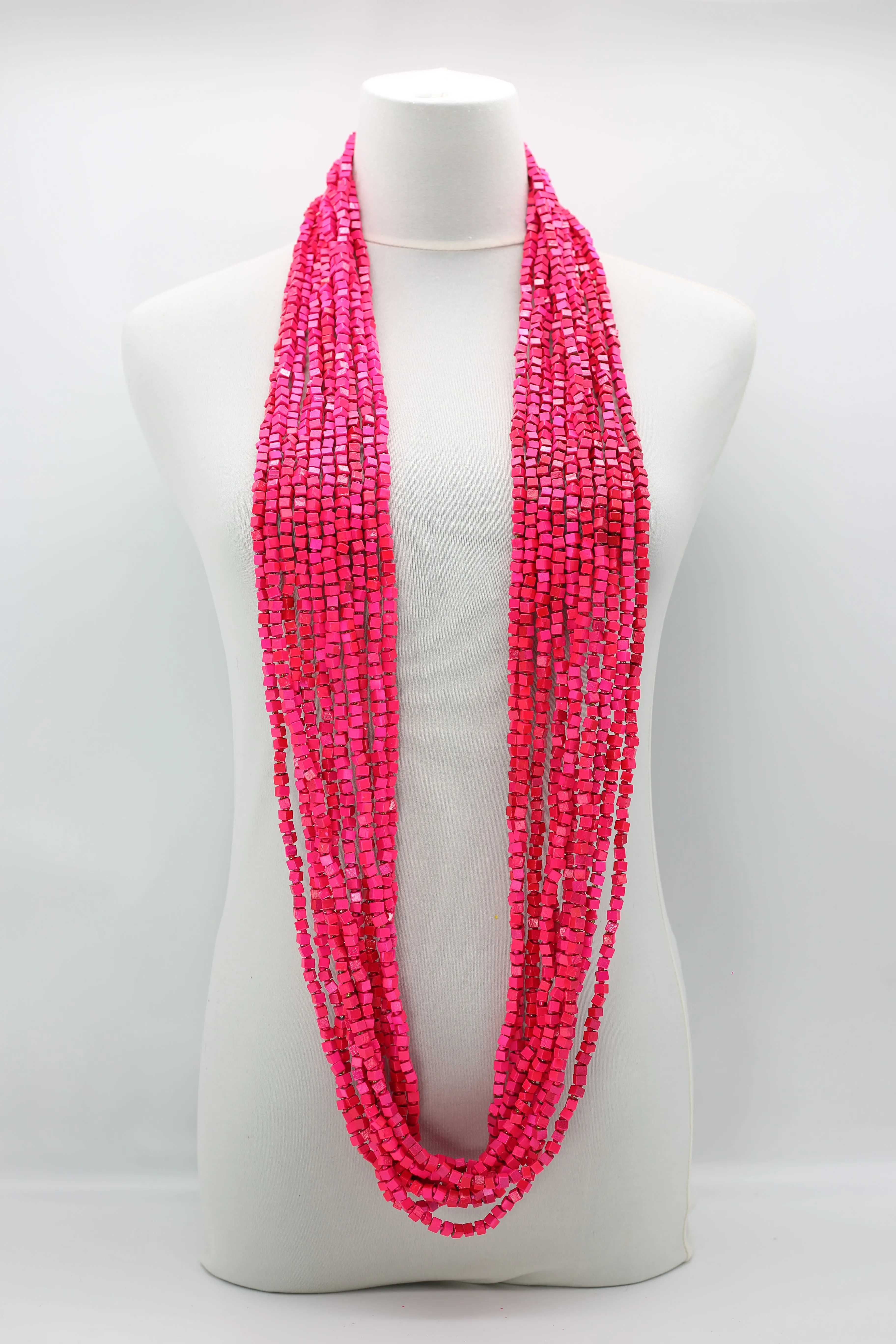Next Pashmina Necklace Wooden Beads - Hand-painted - Gaudi