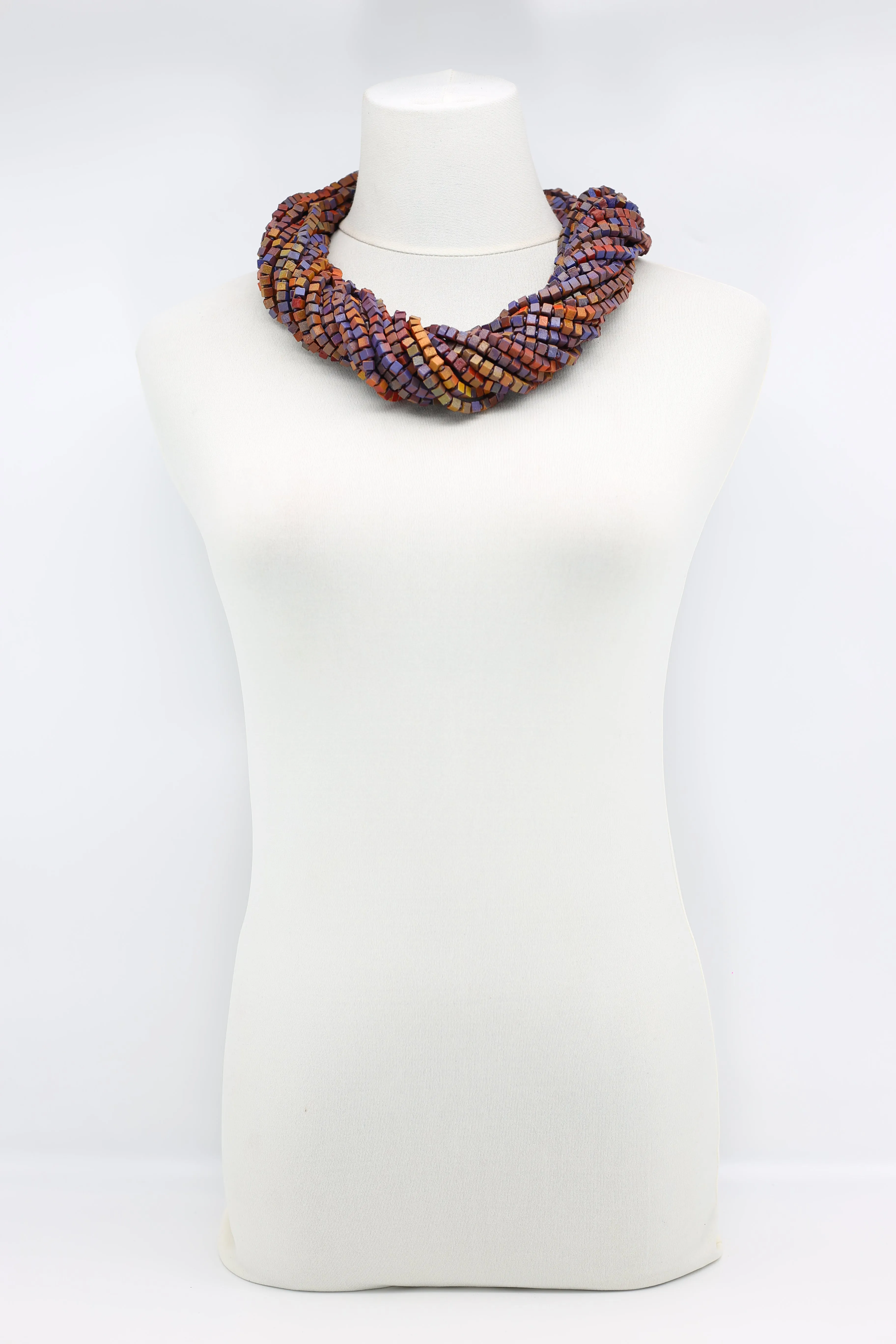 Next Pashmina Necklace Wooden Beads - Hand-painted - Gaudi