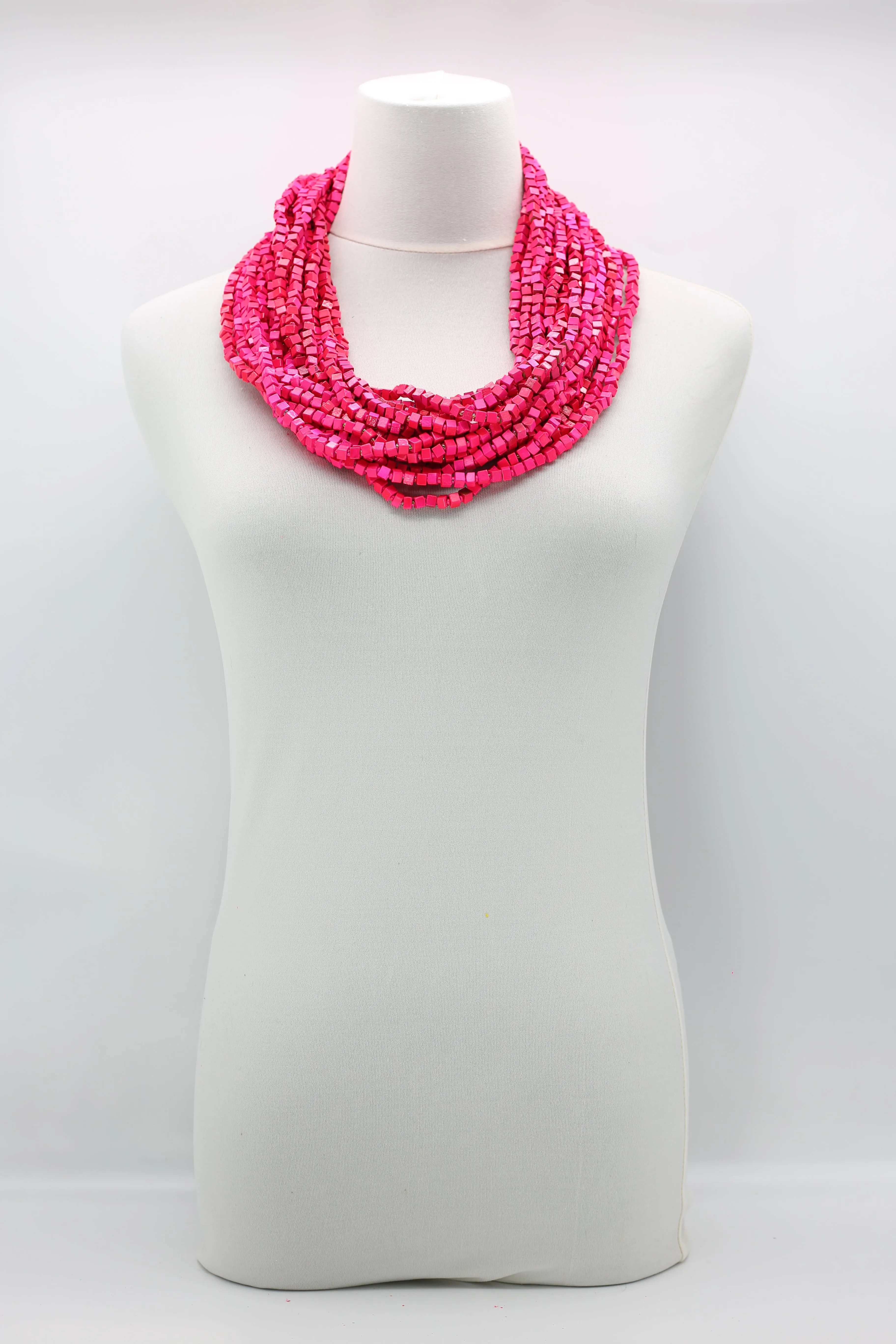 Next Pashmina Necklace Wooden Beads - Hand-painted - Gaudi