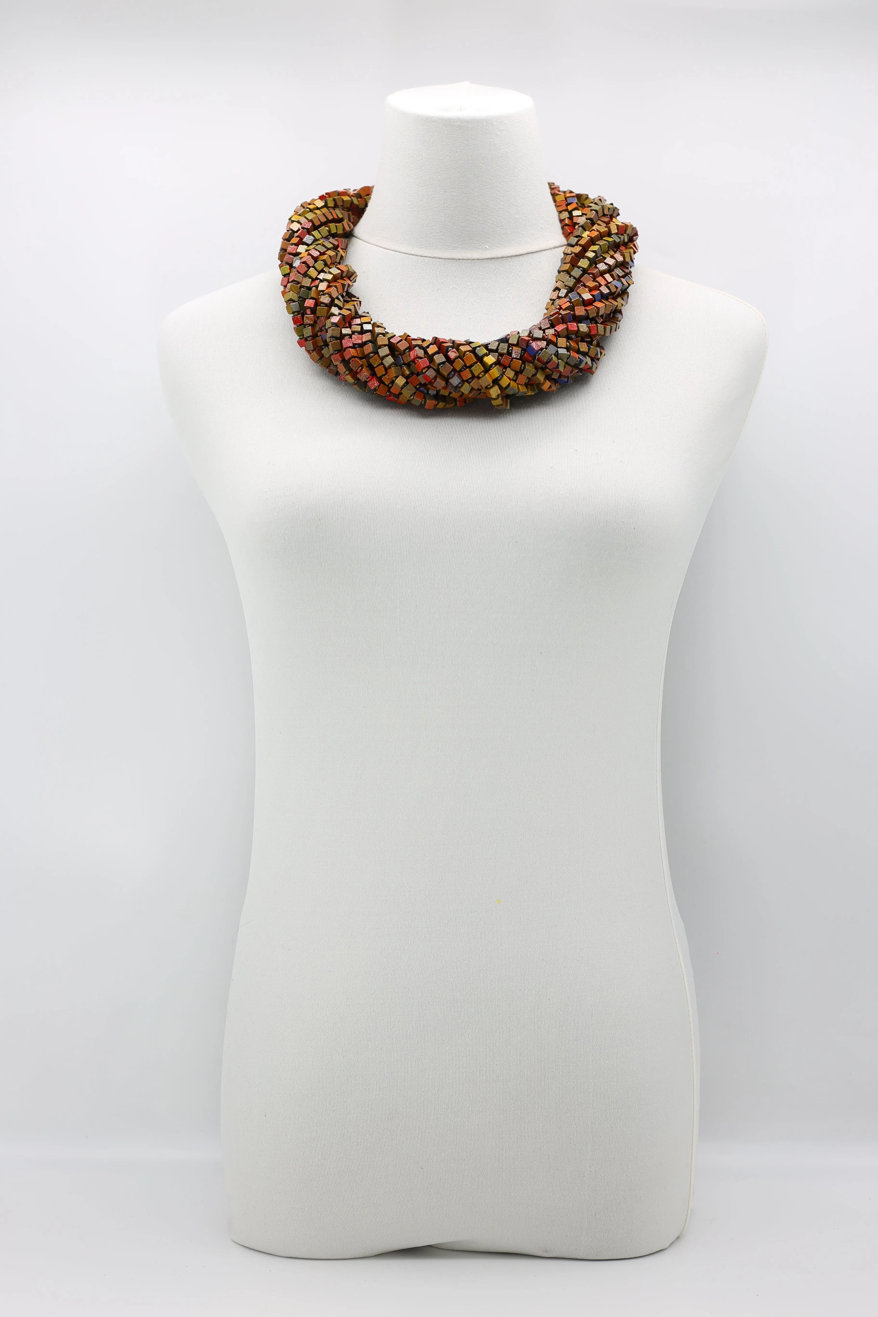 Next Pashmina Necklace Wooden Beads - Hand-painted - Gaudi