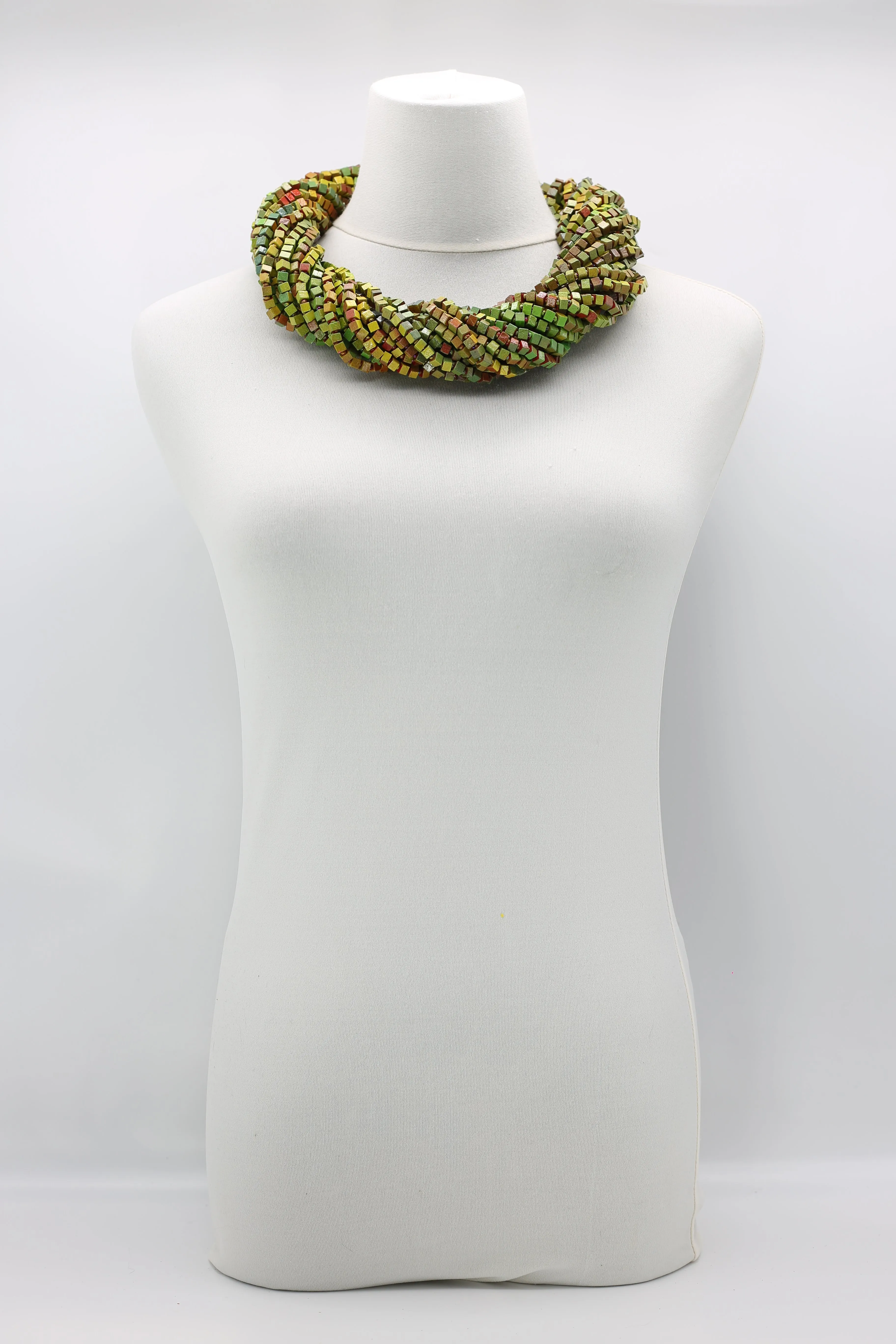 Next Pashmina Necklace Wooden Beads - Hand-painted - Gaudi