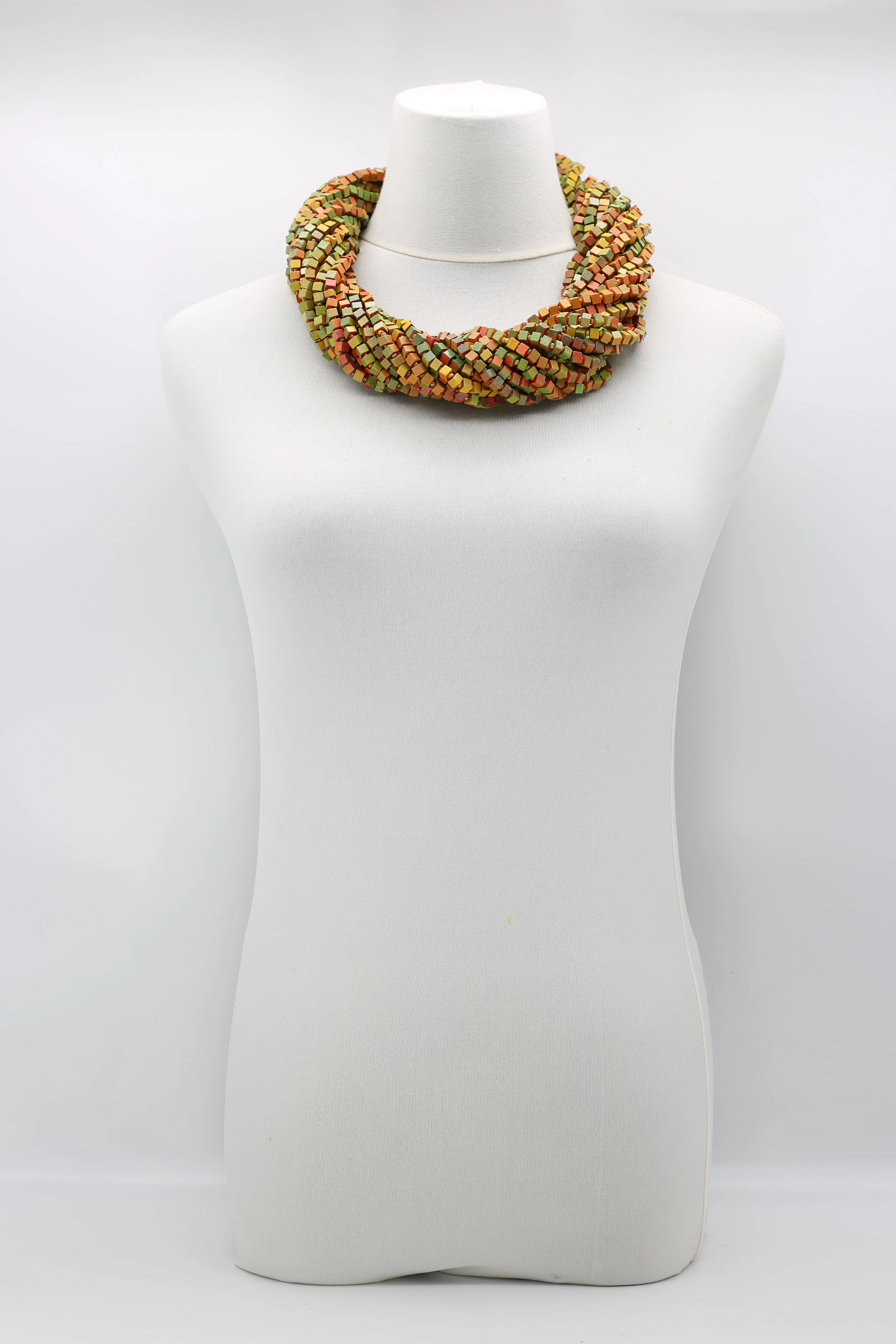Next Pashmina Necklace Wooden Beads - Hand-painted - Gaudi
