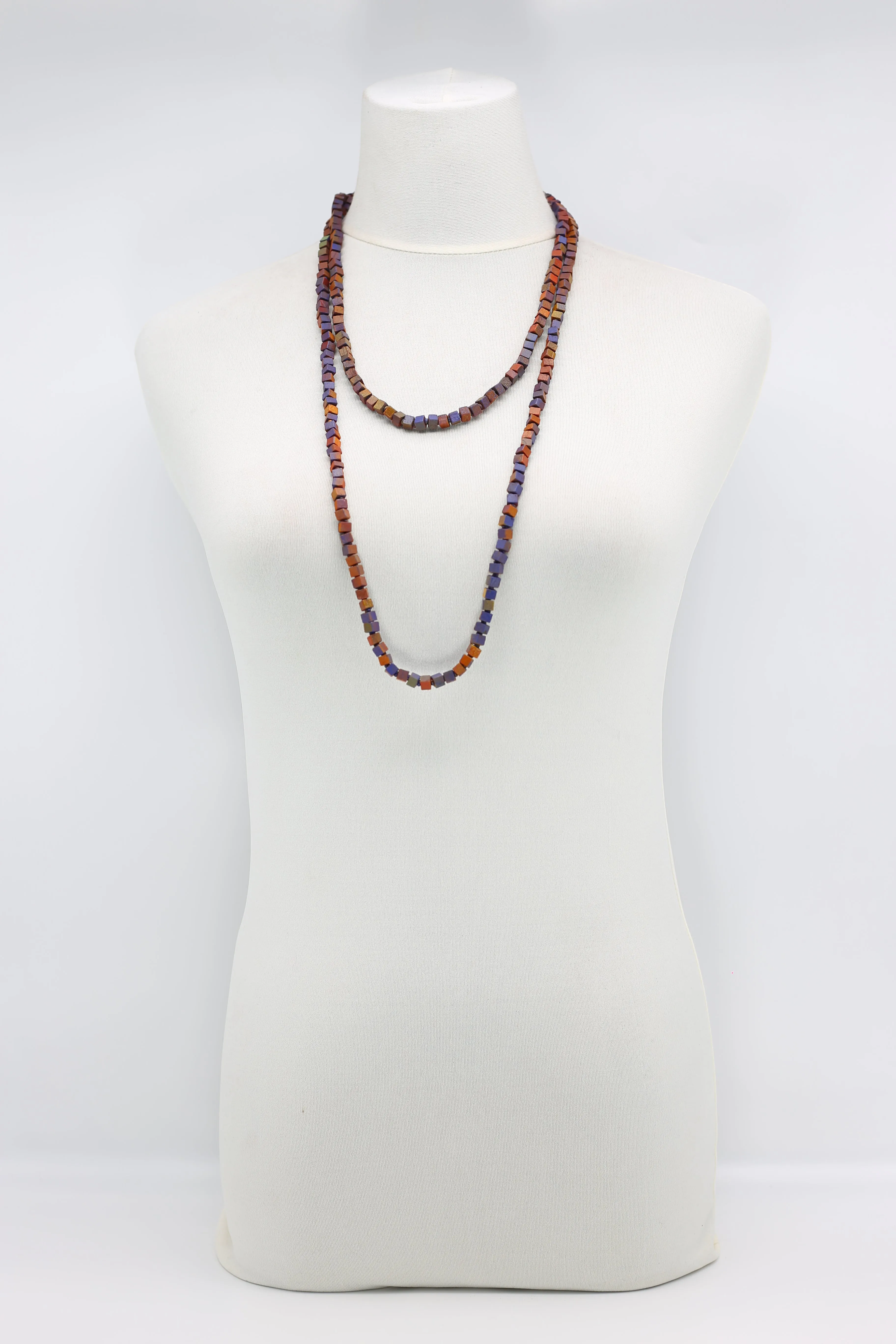Next Pashmina Necklace Wooden Beads - Hand-painted - Gaudi