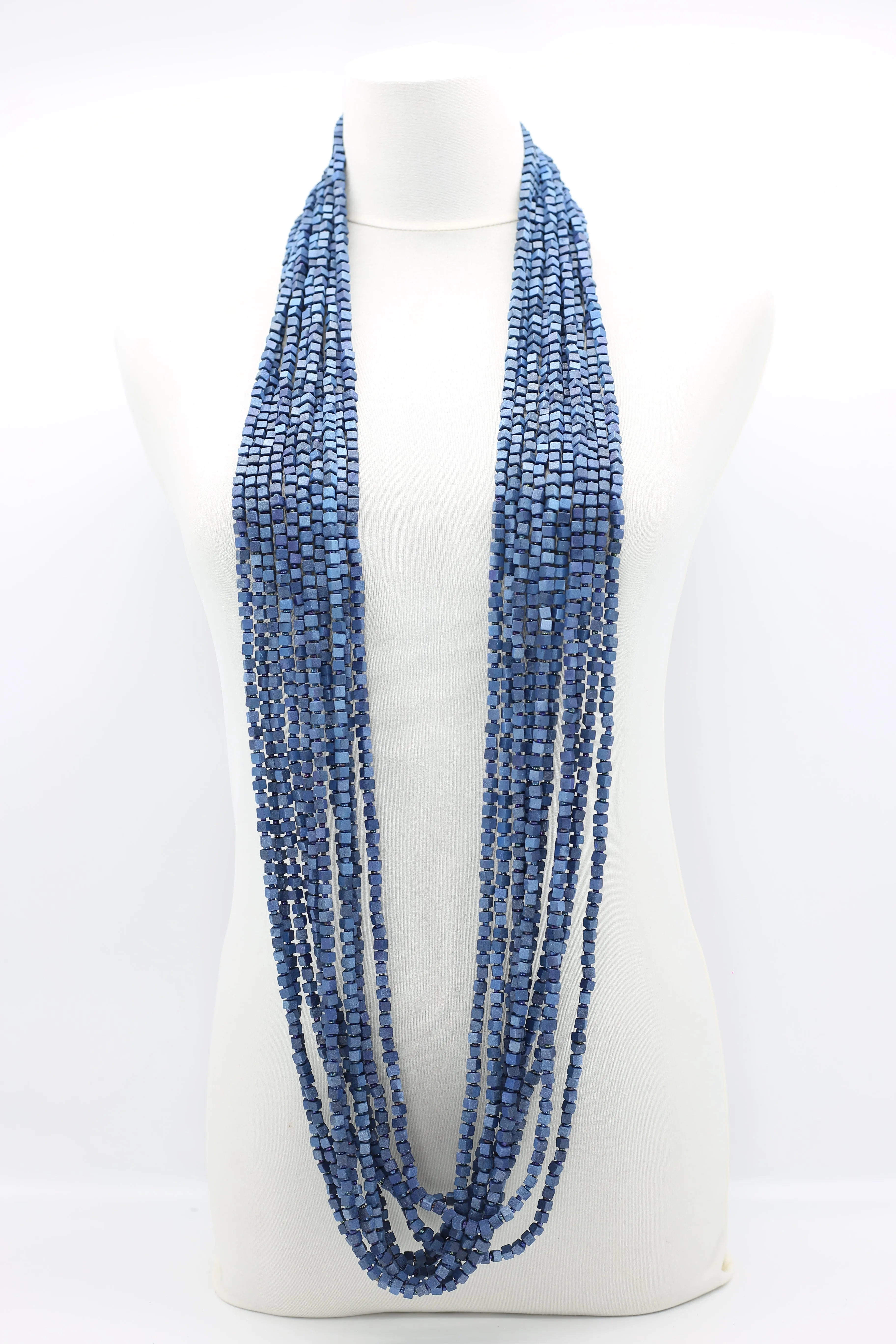 Next Pashmina Necklace Wooden Beads - Hand-painted - Gaudi