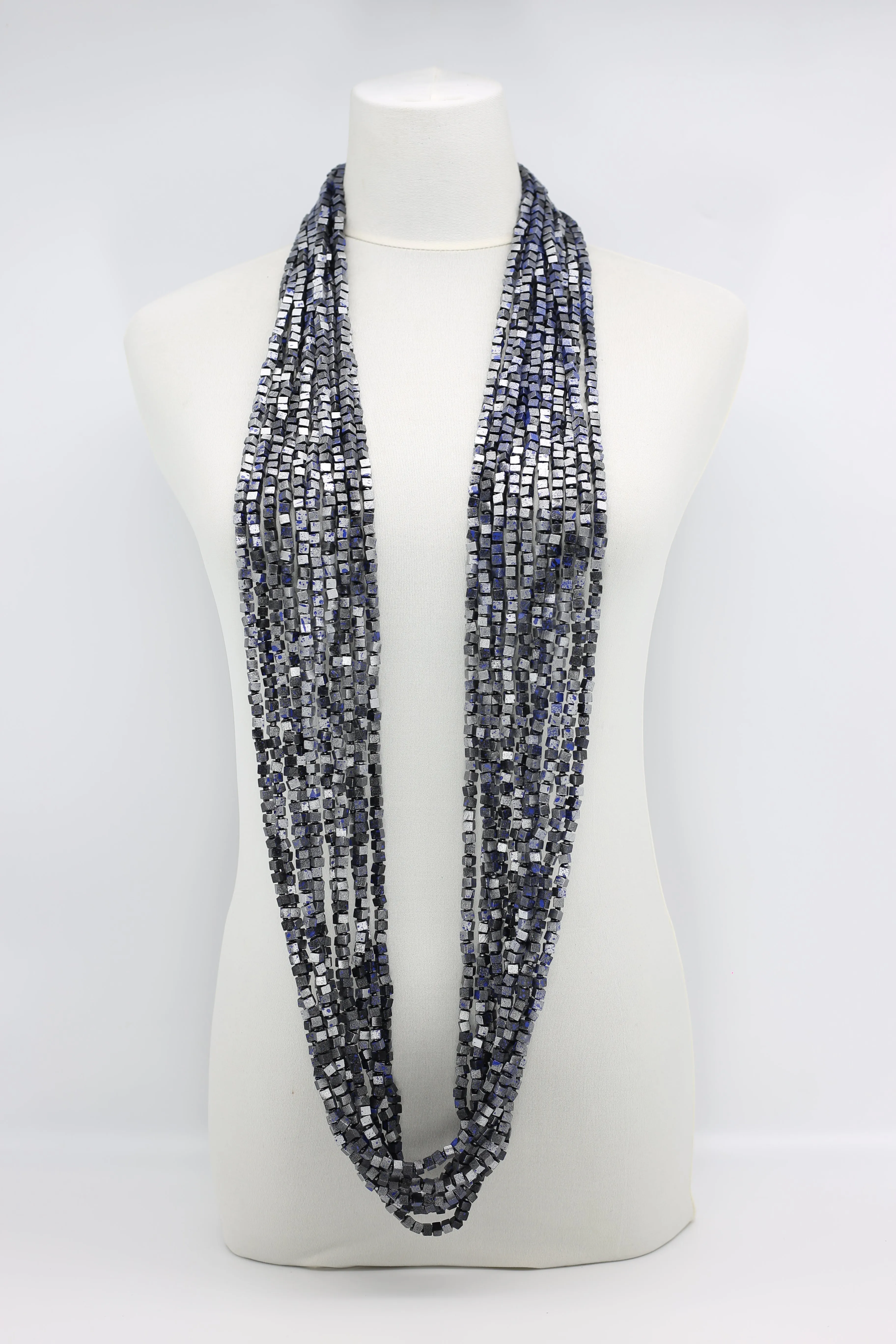 Next Pashmina Necklace Wooden Beads - Hand-painted - Gaudi